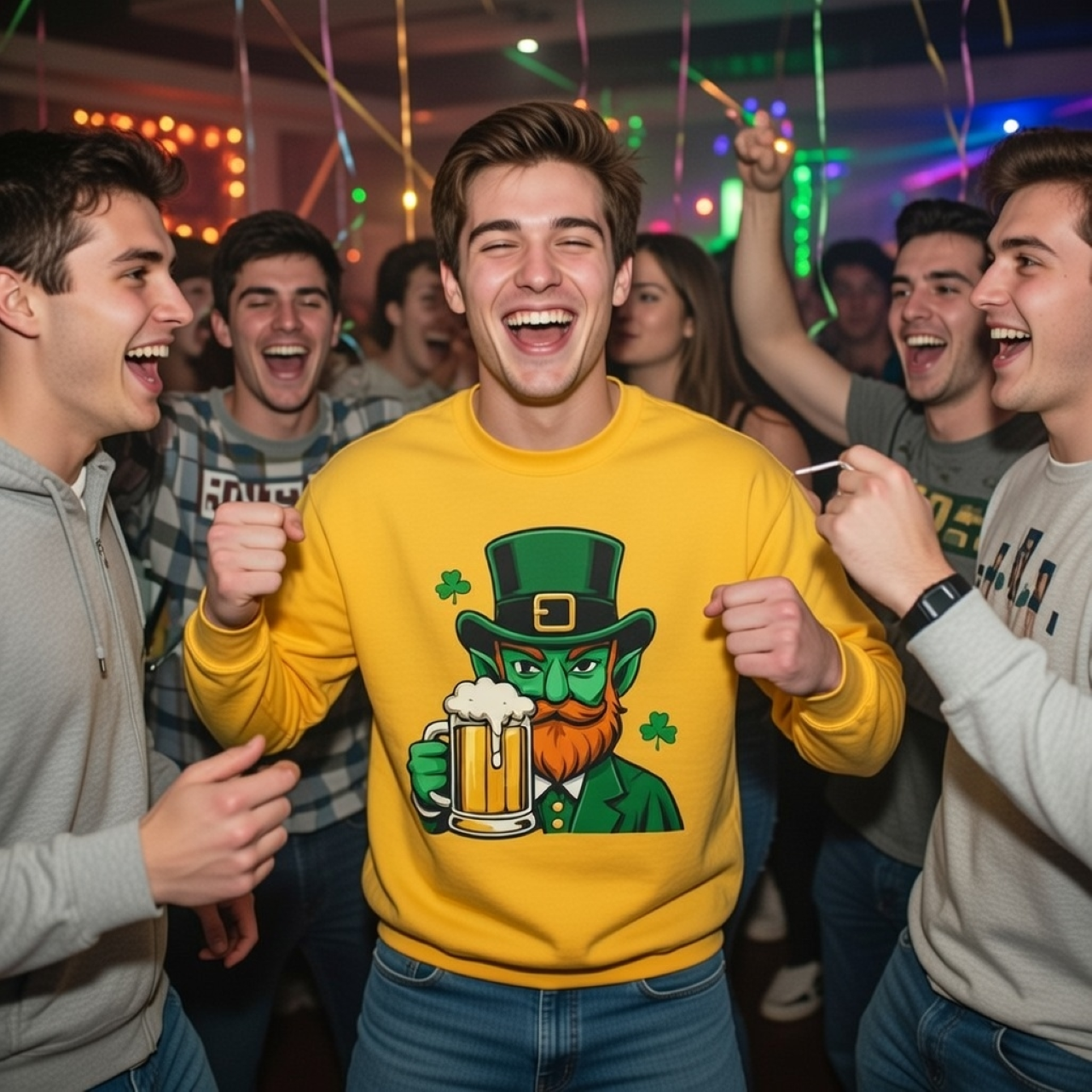 My Man Sweatshirt – Leprechaun Graphic Garment-Dyed Sweatshirt product thumbnail image My Man Sweatshirt – Leprechaun Graphic Garment-Dyed Sweatshirt product thumbnail image