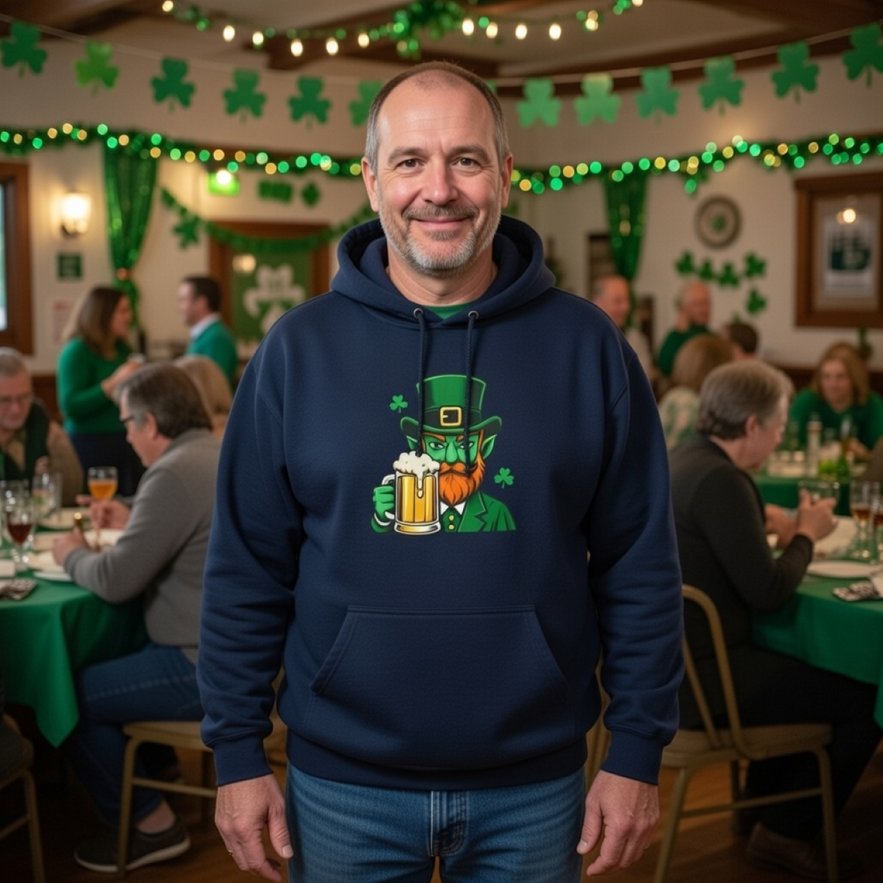 My Man Hoodie – Leprechaun Garment-Dyed Hoodie for St. Patrick’s Day product thumbnail image
