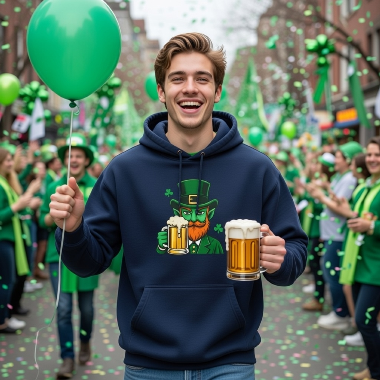 My Man Hoodie – Leprechaun Garment-Dyed Hoodie for St. Patrick’s Day product thumbnail image