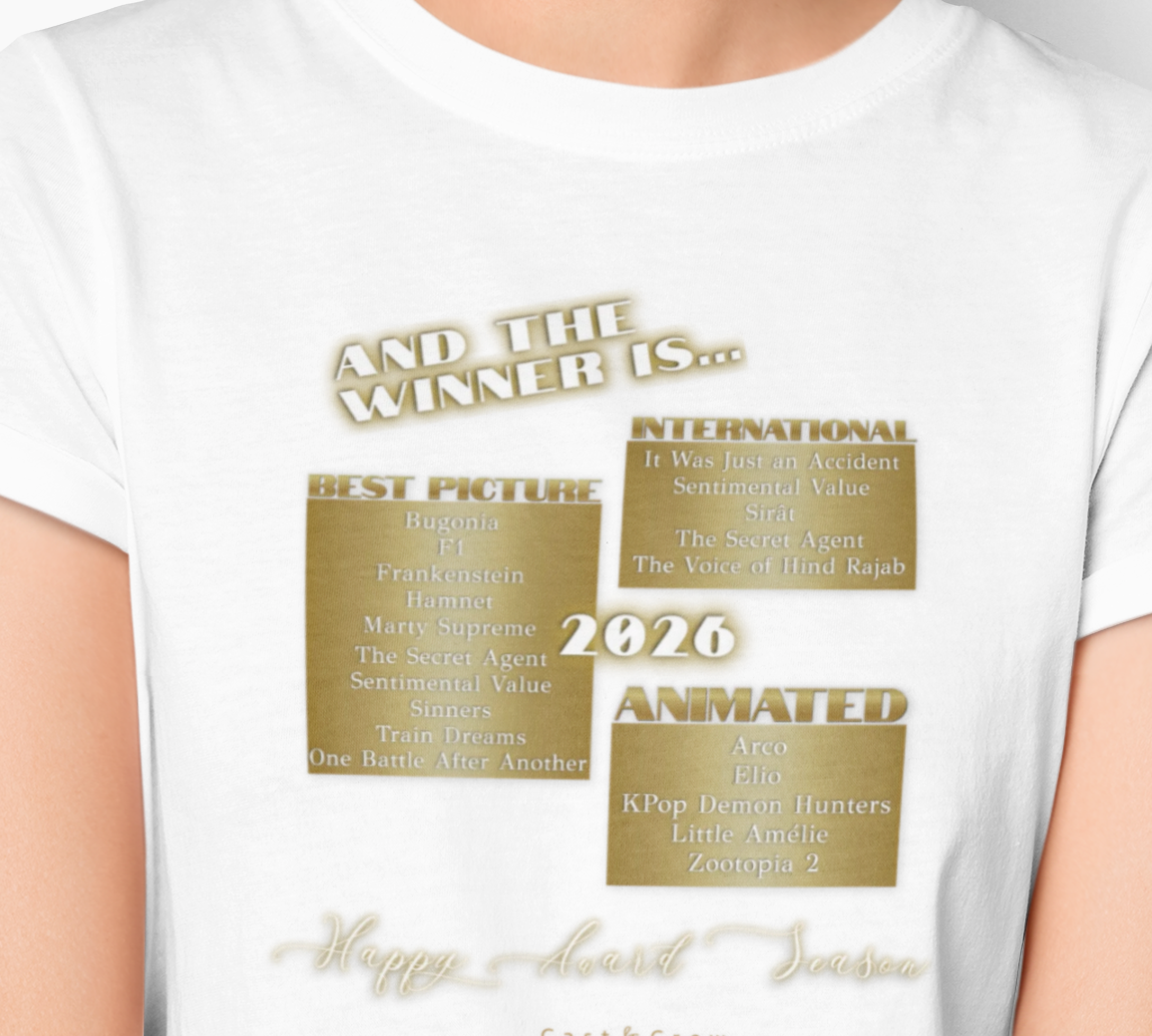 Oscar Night T-Shirt | 2026 Academy Awards Ballot Tee | Awards Season Apparel for Women product thumbnail image