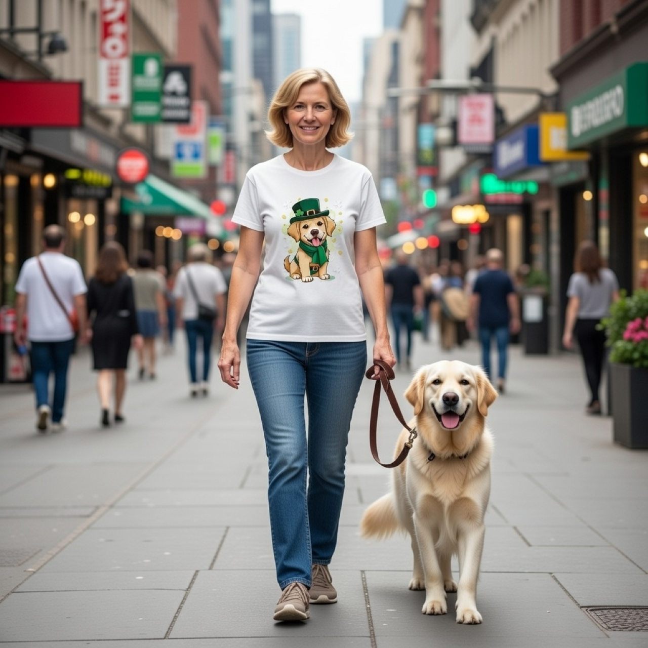 Golden Retriever Puppy St. Patrick’s Day Shirt – Funny Leprechaun Dog Graphic Tee product thumbnail image Golden Retriever Puppy St. Patrick’s Day Shirt – Funny Leprechaun Dog Graphic Tee product thumbnail image