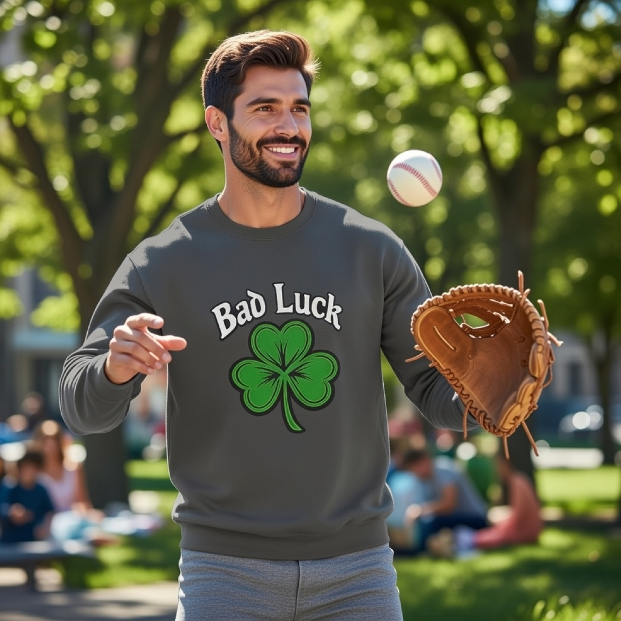 Bad Luck Sweatshirt – Retro, Cozy, Garment-Dyed Pullover product thumbnail image