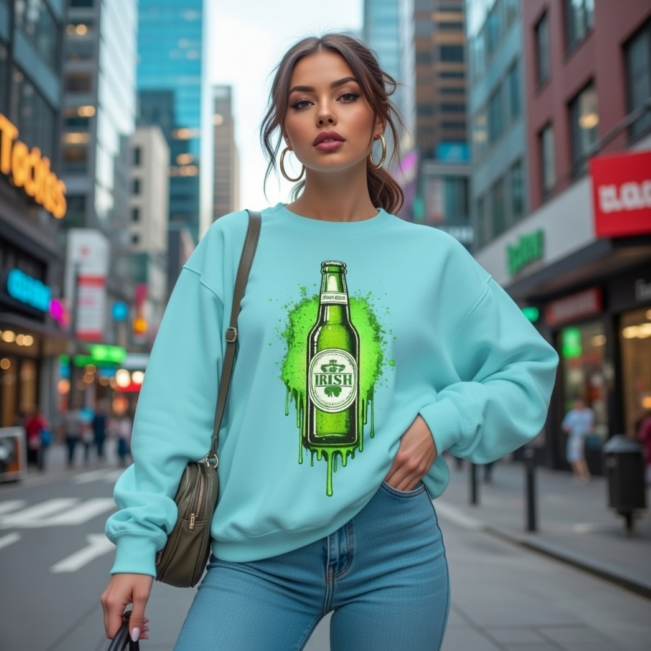 Irish Beer Sweatshirt – Garment-Dyed Medium-Weight Pullover with Graphic Attitude product thumbnail image