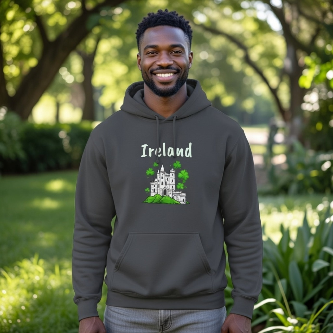 Ireland Castle Hoodie – Garment-Dyed Heavyweight Pullover with Castle & Clover Design product thumbnail image Ireland Castle Hoodie – Garment-Dyed Heavyweight Pullover with Castle & Clover Design product thumbnail image