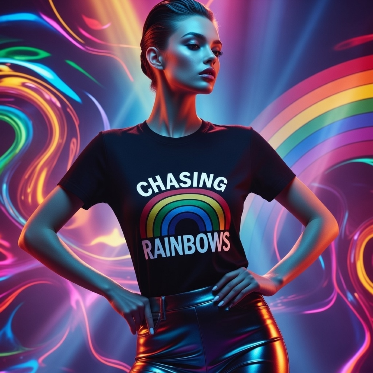Chasing Rainbows Tee – Garment-Dyed Heavyweight T-Shirt with Rainbow Graphic product thumbnail image Chasing Rainbows Tee – Garment-Dyed Heavyweight T-Shirt with Rainbow Graphic product thumbnail image