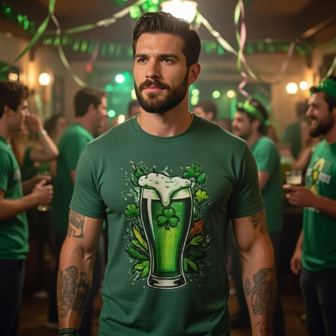 St. Patrick’s Green Beer Tee – Garment-Dyed Irish Graphic T-Shirt product thumbnail image St. Patrick’s Green Beer Tee – Garment-Dyed Irish Graphic T-Shirt product thumbnail image