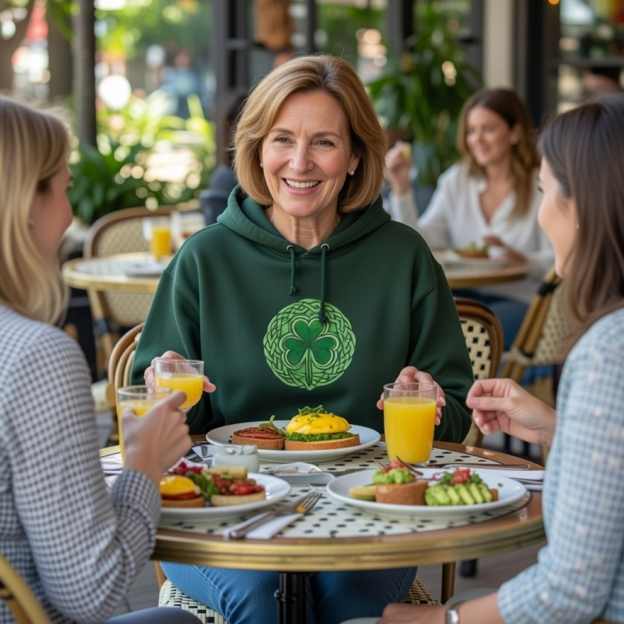 Celtic Shamrock Hoodie – Garment-Dyed Celtic Knot Pullover product thumbnail image Celtic Shamrock Hoodie – Garment-Dyed Celtic Knot Pullover product thumbnail image