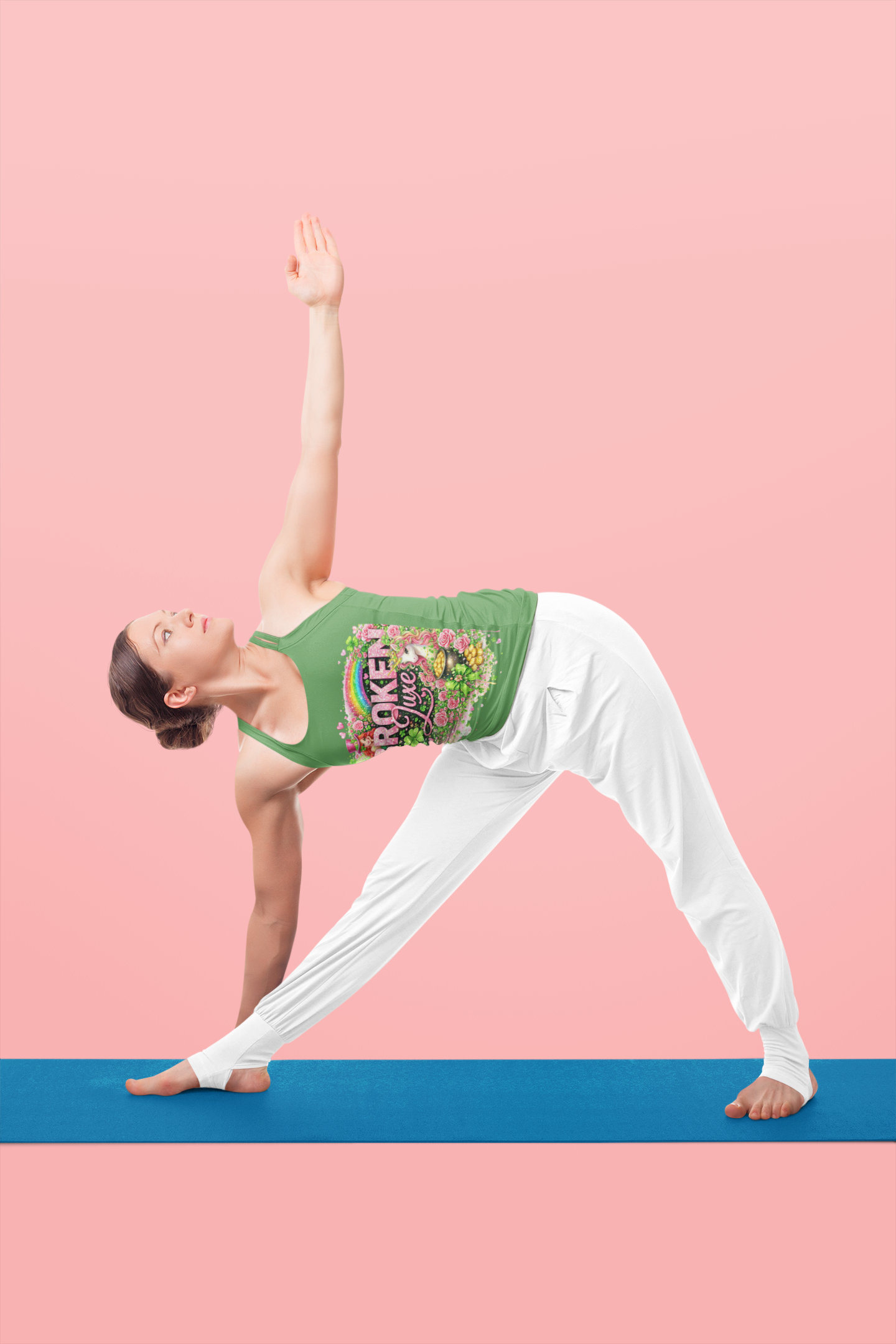 Broken Luxe — St. Patrick’s Day Rainbow, Unicorn &amp; Lucky Clover Tank Top product thumbnail image