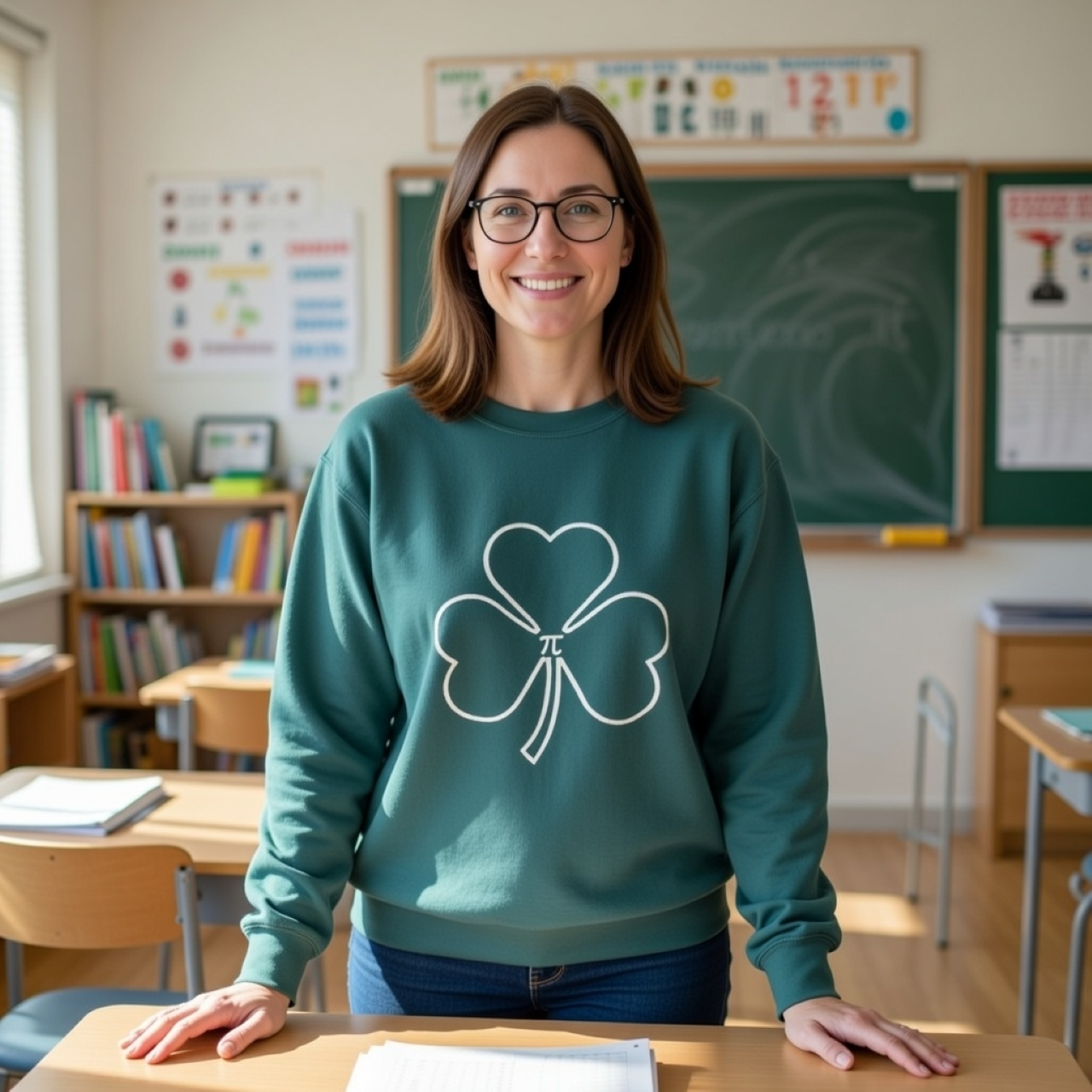 Pi Shamrock Sweatshirt – Garment-Dyed Cozy Irish-Inspired Sweatshirt product thumbnail image Pi Shamrock Sweatshirt – Garment-Dyed Cozy Irish-Inspired Sweatshirt product thumbnail image