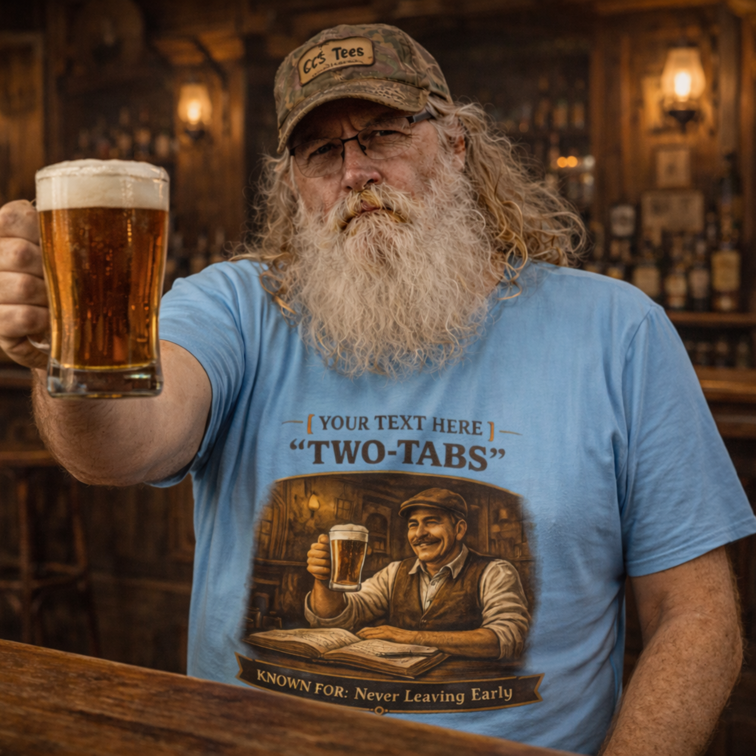 “Two-Tabs” – Never Leaving Early Tee product thumbnail image