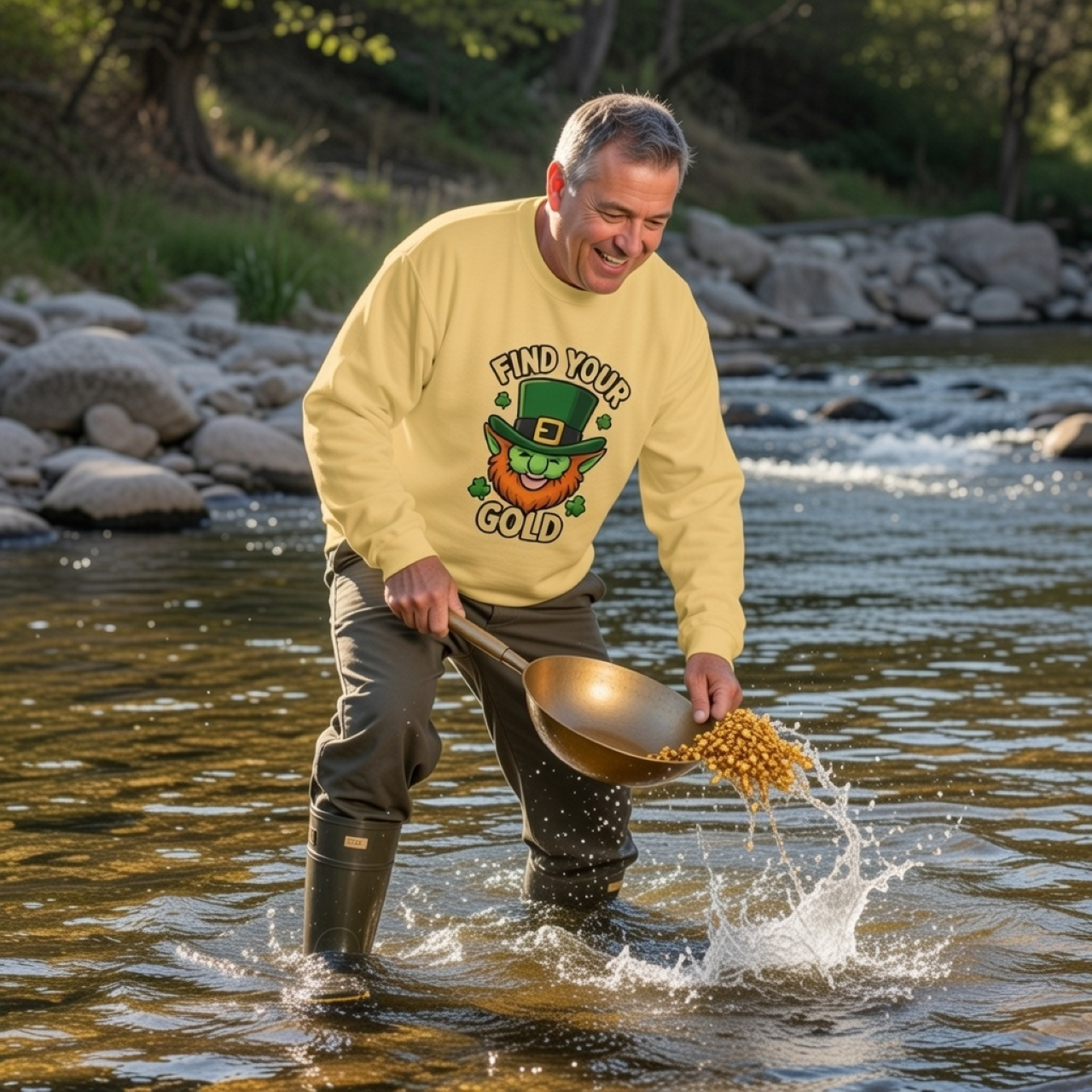 Find Your Gold Leprechaun Sweatshirt – Cozy St. Patrick’s Day Crewneck in Soft Ring-Spun Cotton