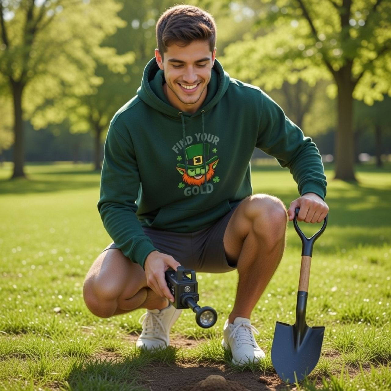 Find Your Gold Leprechaun Hoodie – Cozy St. Patrick’s Day Pullover Hoodie in Soft Ring-Spun Cotton product thumbnail image