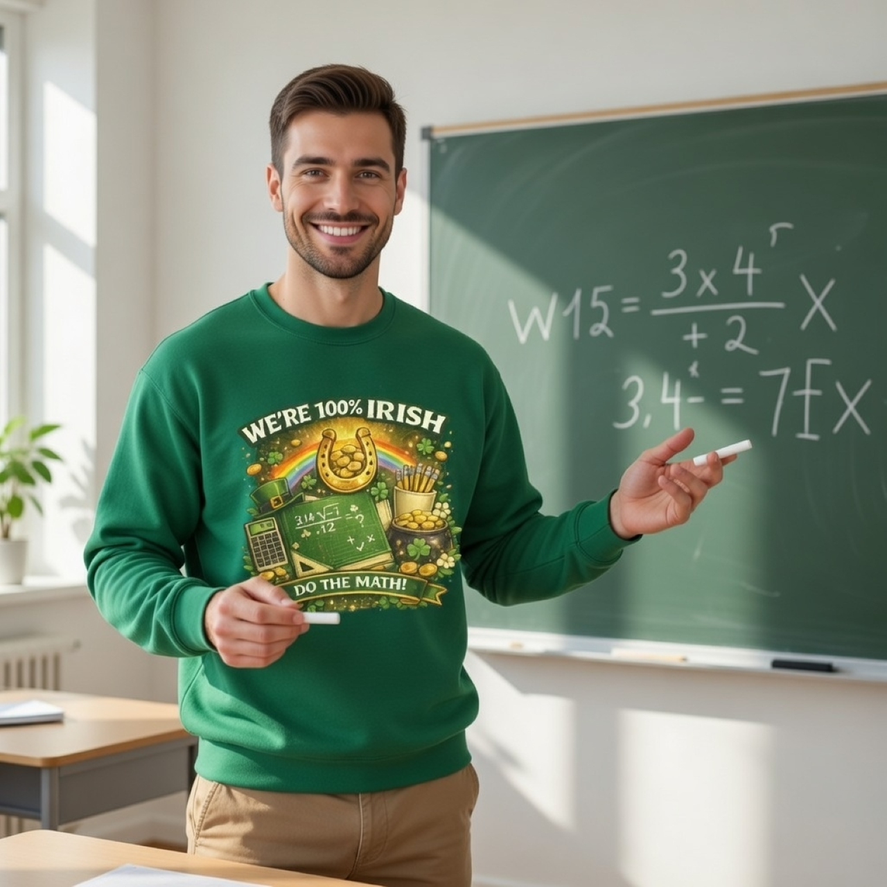 100% Irish Spirit Sweatshirt – Funny St. Patrick’s Day Pullover for Men &amp; Women