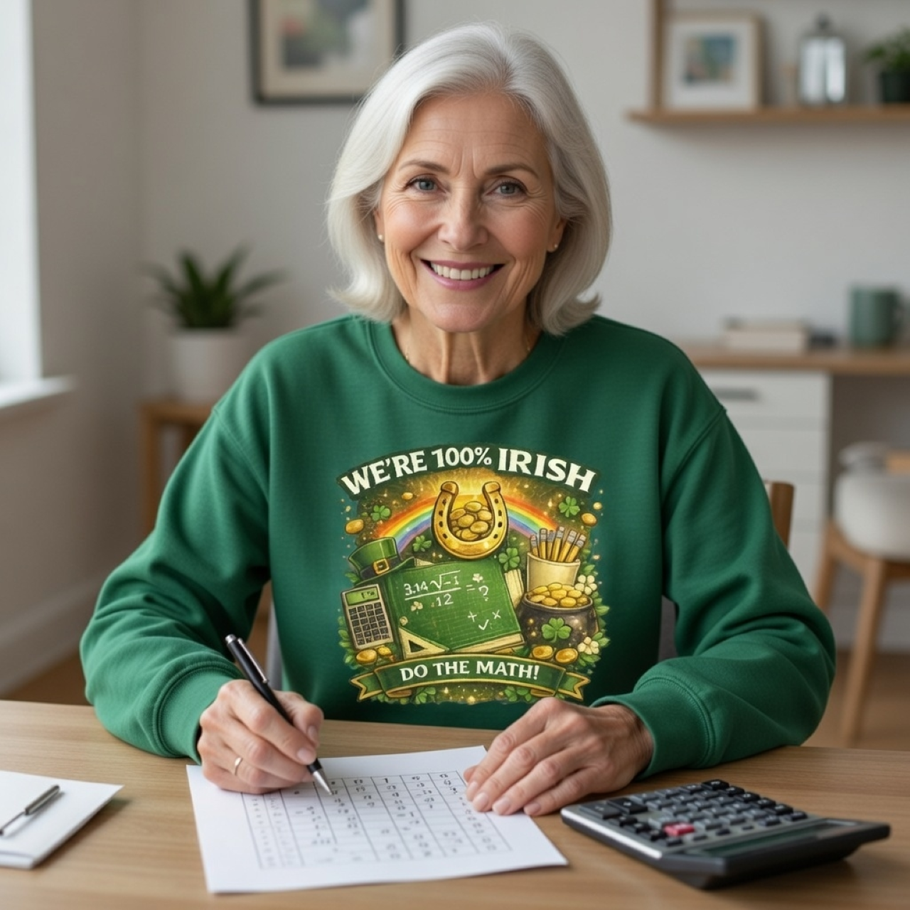 100% Irish Spirit Sweatshirt – Funny St. Patrick’s Day Pullover for Men &amp; Women product thumbnail image