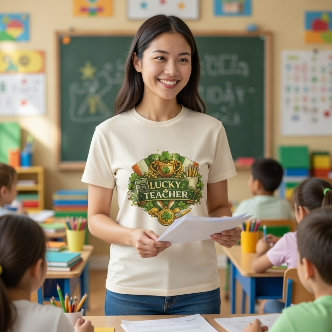Lucky Teacher Tee – Funny St. Patrick’s Day Shirt for Teachers  product thumbnail image