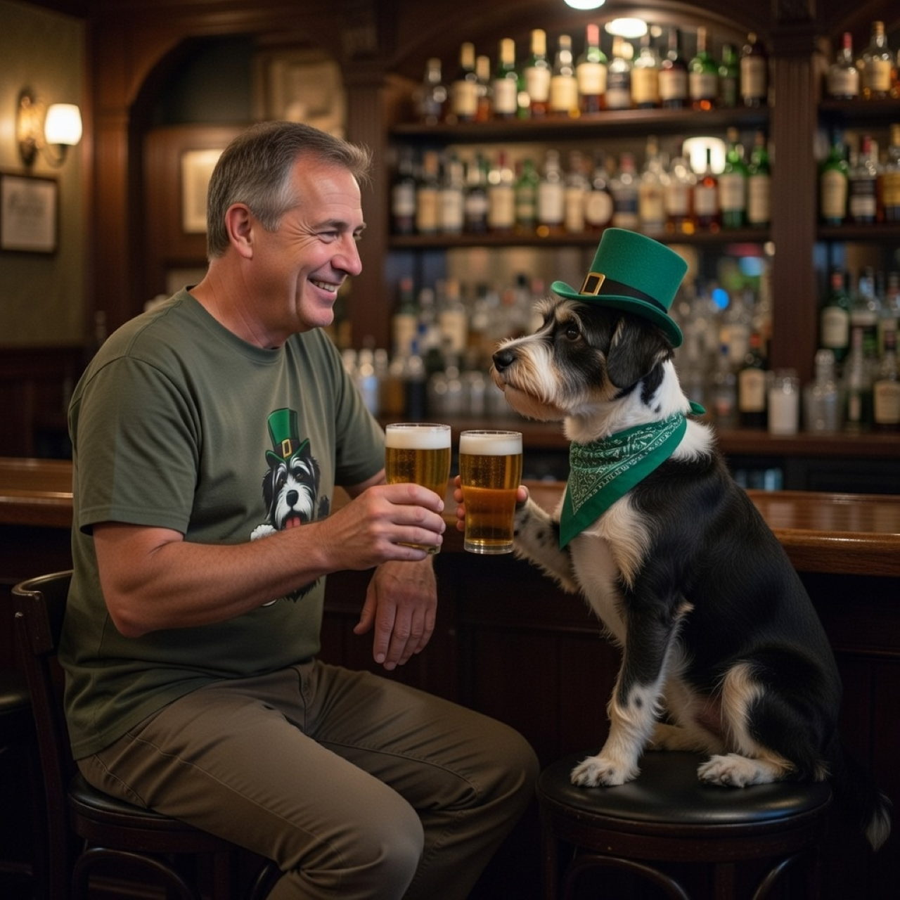 Terrier Dog Beer Tee – Funny St. Patrick’s Day Shirt for Dog Lovers