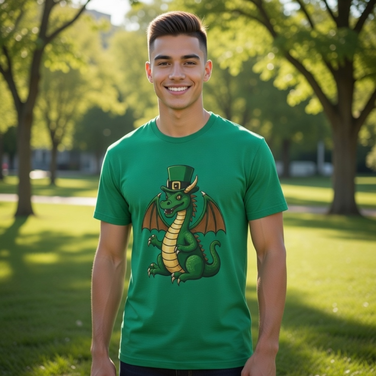 Leprechaun Dragon Tee – Funny St. Patrick’s Day Shirt for Fantasy &amp; Irish Fans