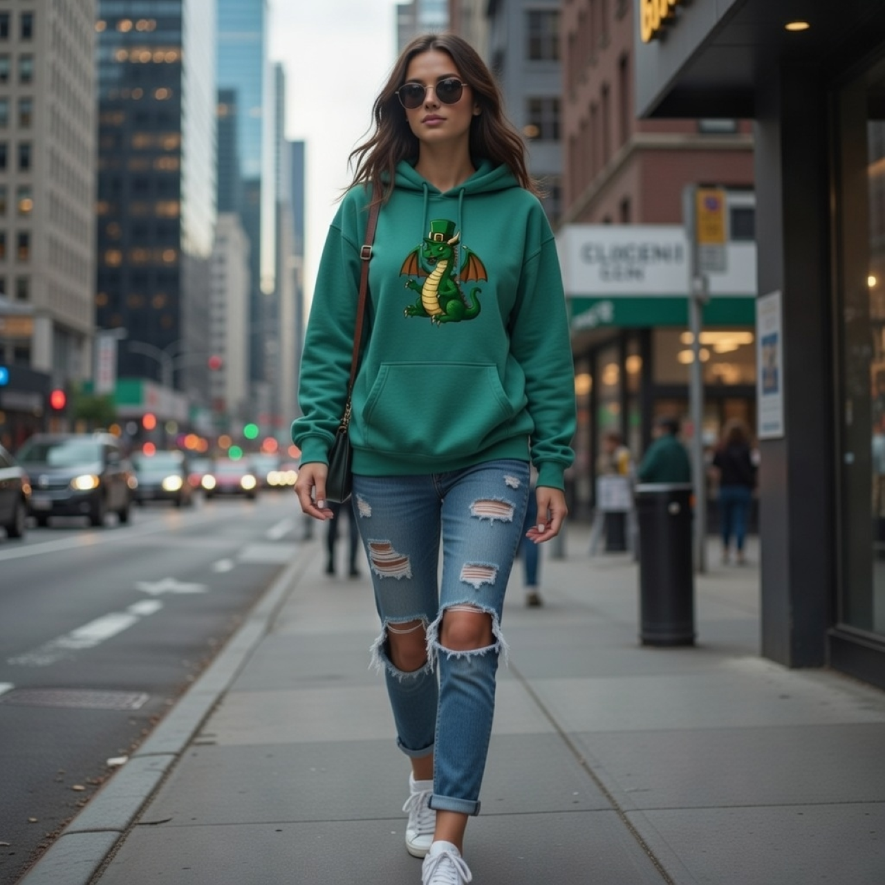 Leprechaun Dragon Hoodie – St. Patrick’s Day Pullover for Fantasy &amp; Irish Fans