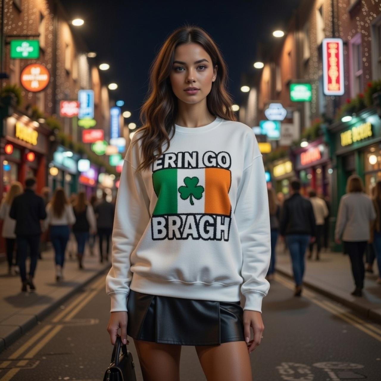 Erin Go Bragh Irish Flag Sweatshirt – Irish Pride Crewneck, St. Patrick’s Day Unisex Graphic Pullover product thumbnail image