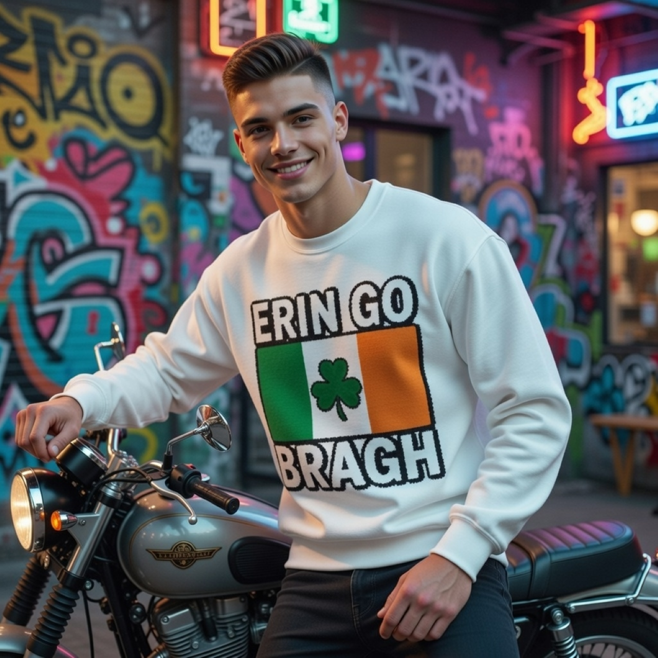 Erin Go Bragh Irish Flag Sweatshirt – Irish Pride Crewneck, St. Patrick’s Day Unisex Graphic Pullover product thumbnail image Erin Go Bragh Irish Flag Sweatshirt – Irish Pride Crewneck, St. Patrick’s Day Unisex Graphic Pullover product thumbnail image