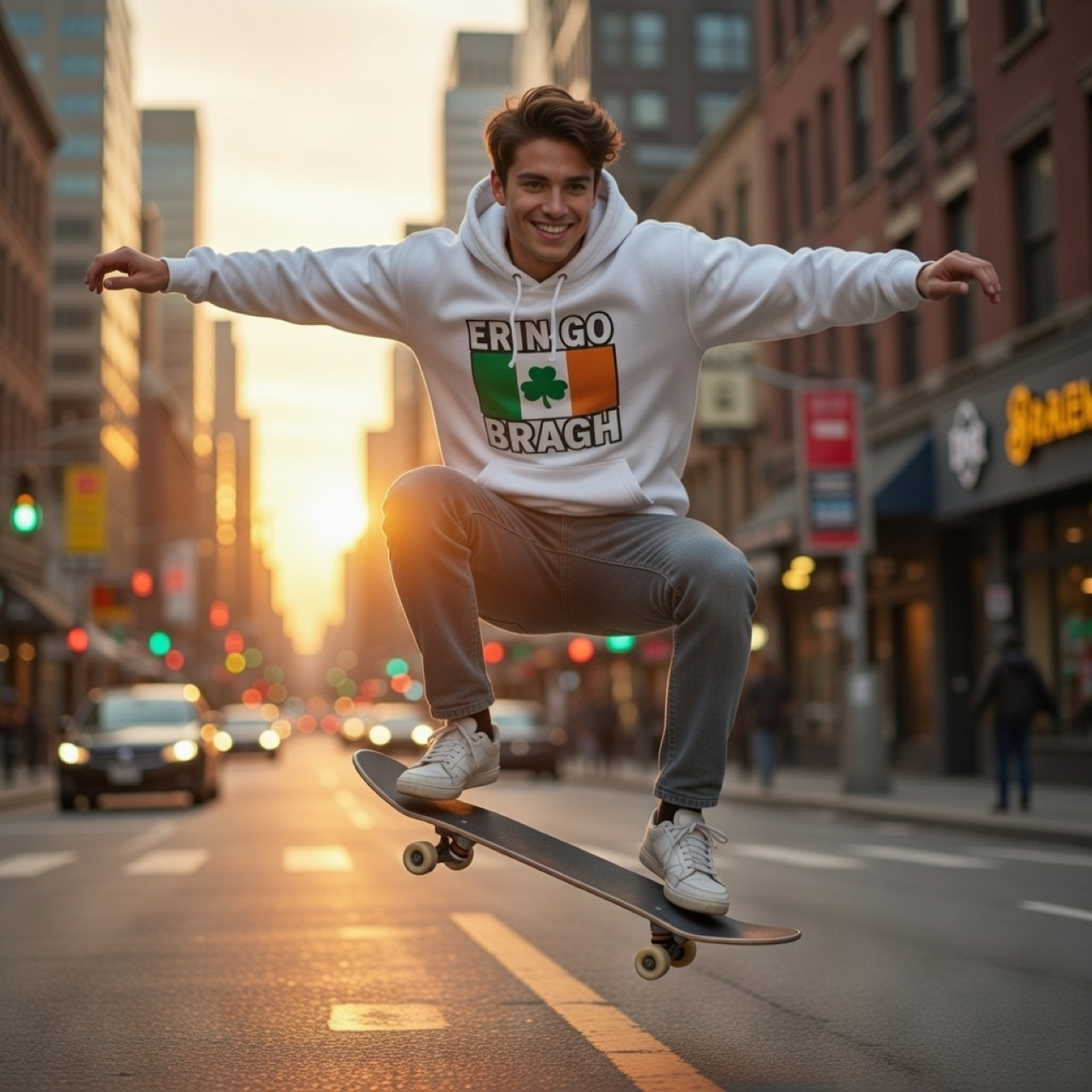Erin Go Bragh Irish Flag Hoodie – Irish Pride Hoodie, St. Patrick’s Day Unisex Graphic Sweatshirt product thumbnail image