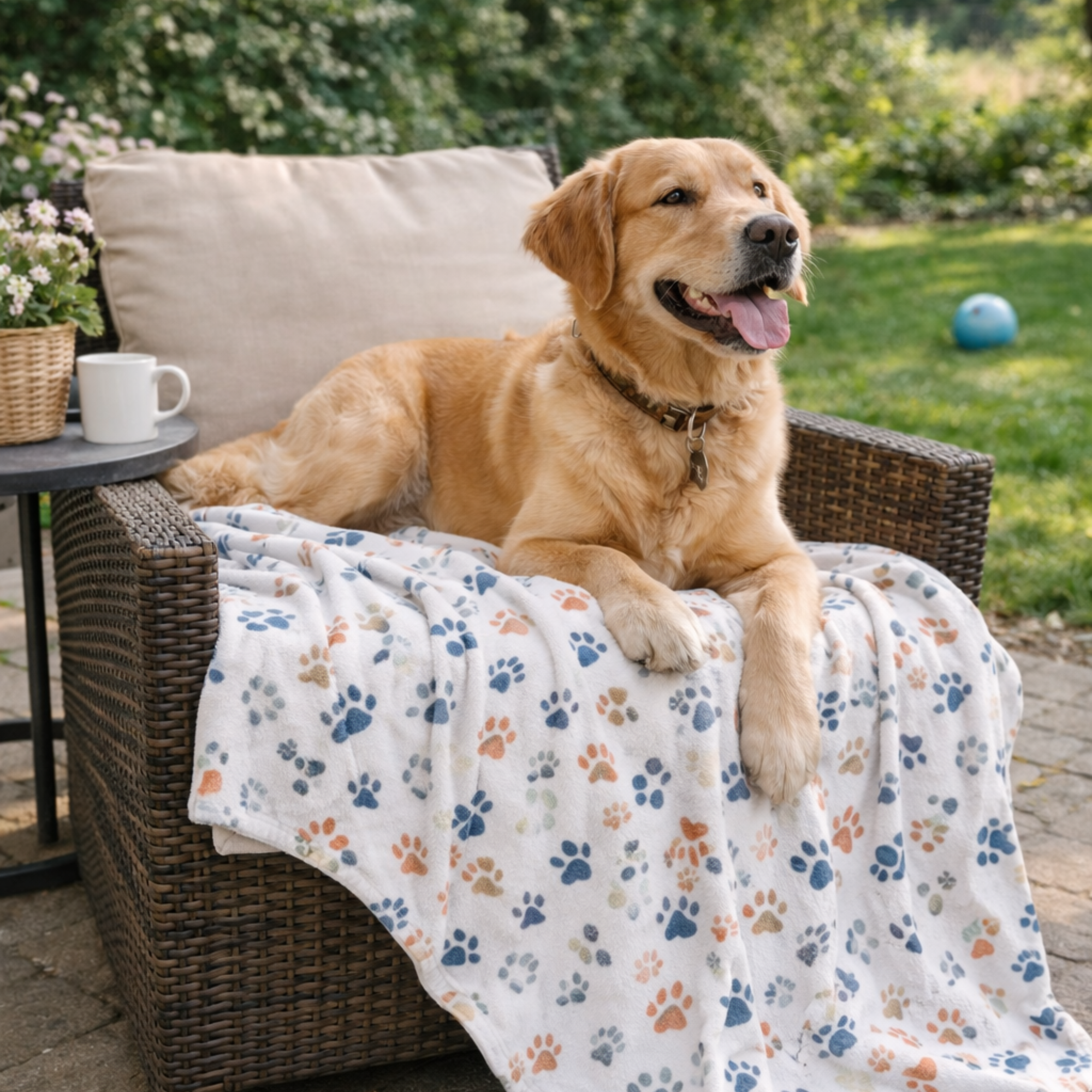 Everyday Cozy Paw Print Throw Blanket for Dog Lovers product thumbnail image