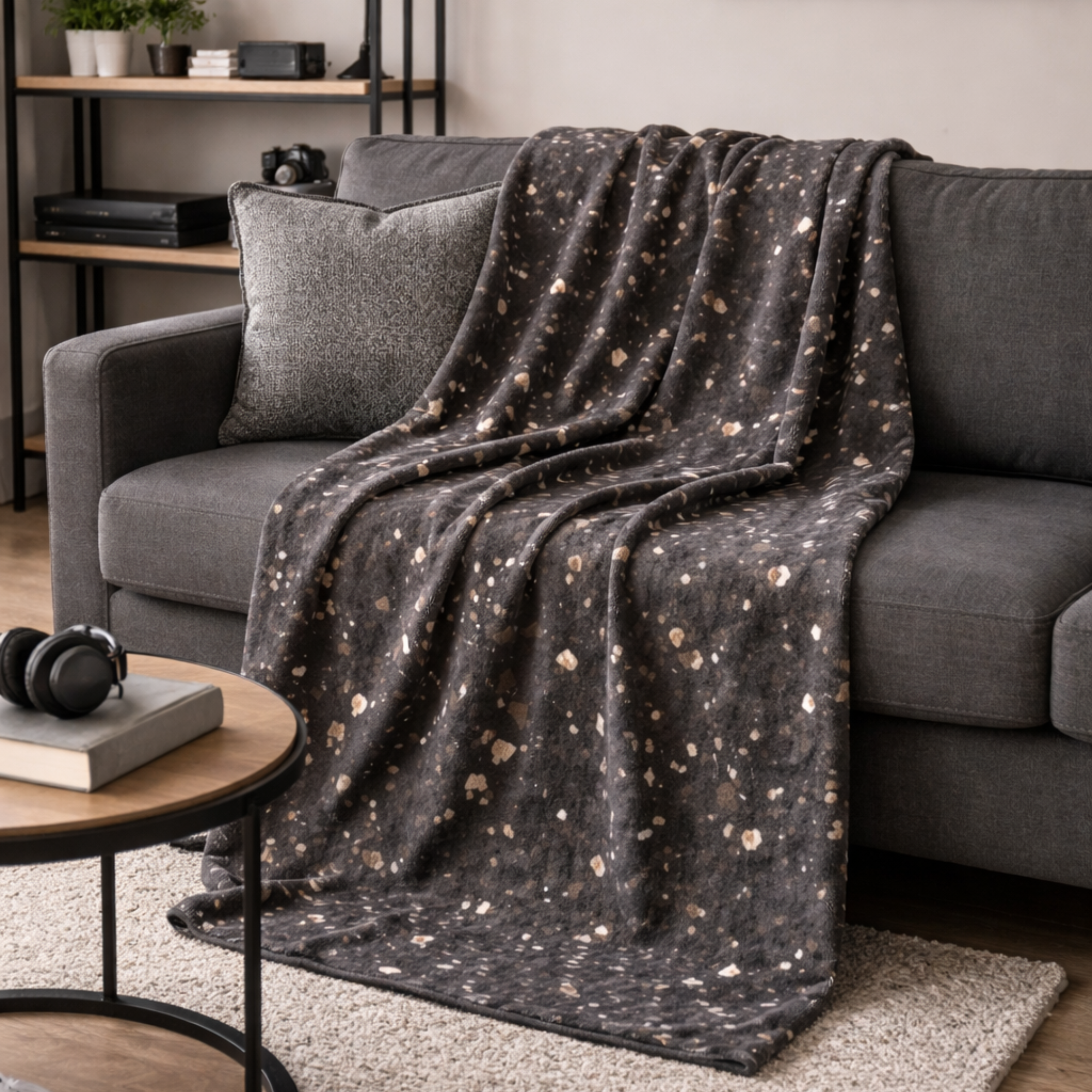 Neutral Terrazzo Pattern Soft Throw Blanket product thumbnail image