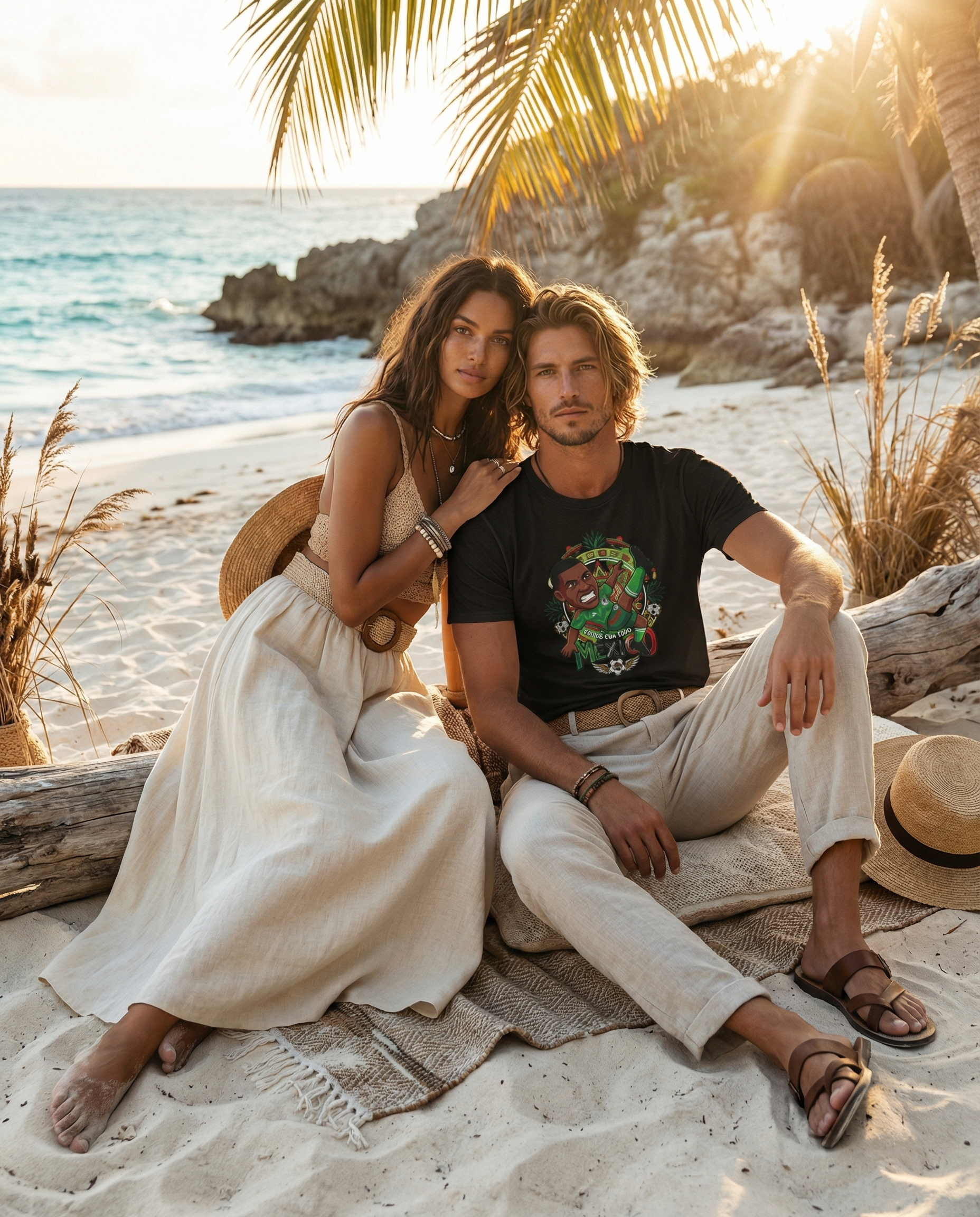 Mexico Fútbol Cartoon Tee | Boho Beach Streetwear Edition 🌴⚽ product thumbnail image Mexico Fútbol Cartoon Tee | Boho Beach Streetwear Edition 🌴⚽ product thumbnail image