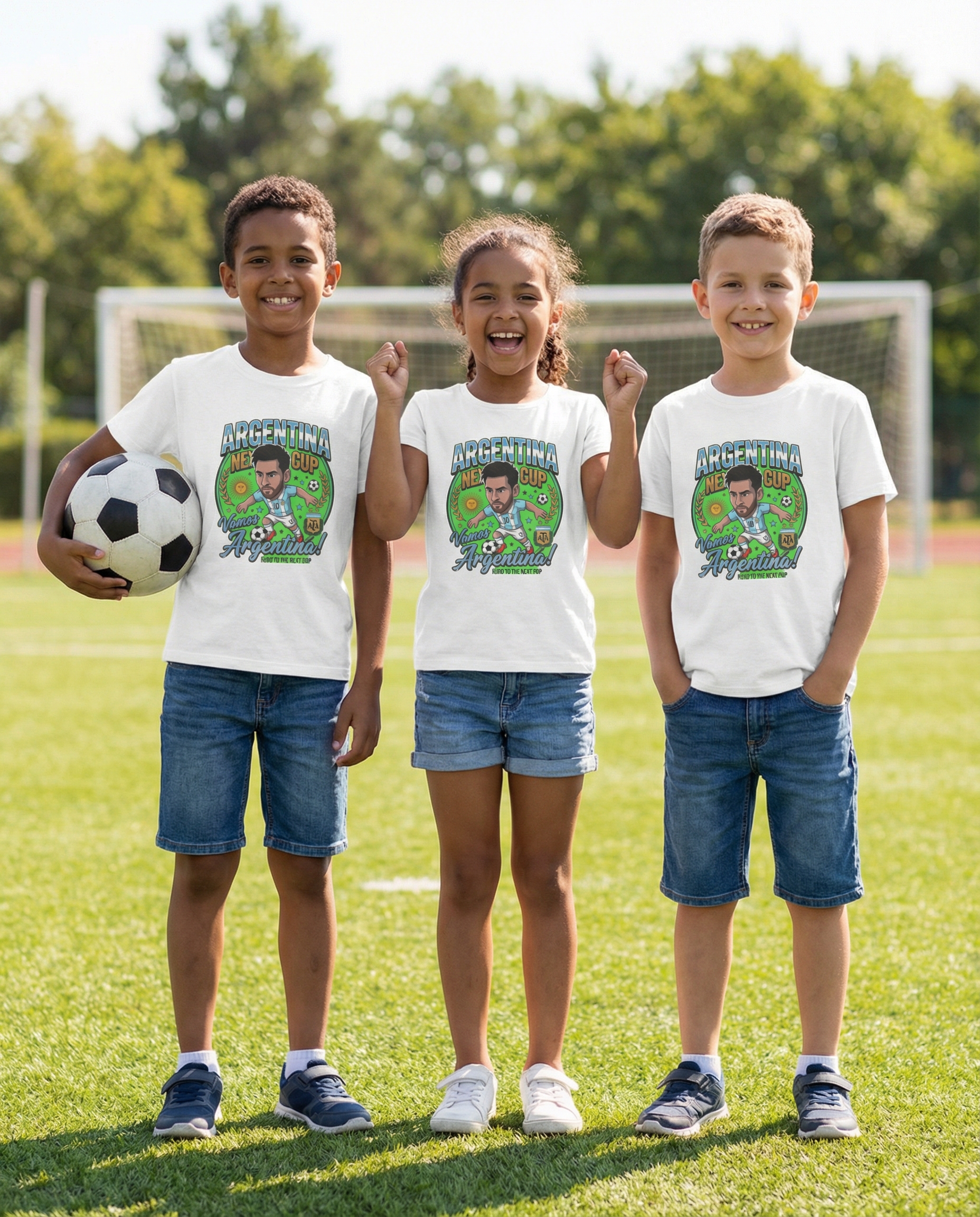 GOAT Vibes – Argentina Soccer Parody Cartoon T-Shirt 🐐⚽ product thumbnail image