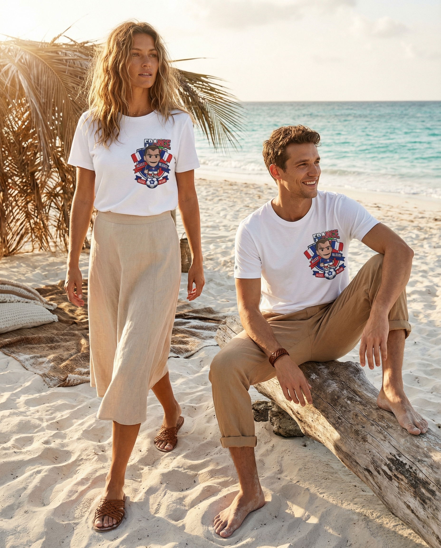 Allez Bleus! – France Soccer Parody Cartoon T-Shirt 🇫🇷🔥 product thumbnail image