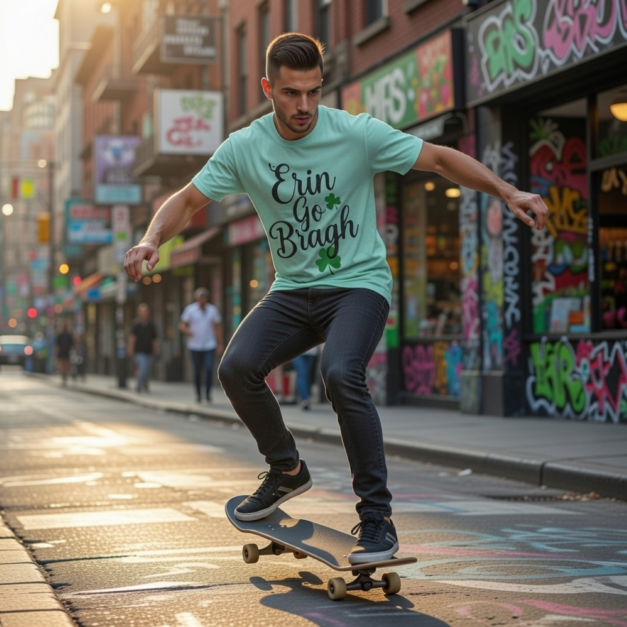 Erin Go Bragh Tee – Irish Pride T-Shirt with Shamrock Accents, St. Patrick’s Day Unisex Graphic Tee product thumbnail image