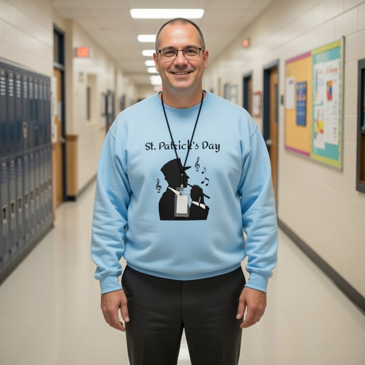 St. Patrick’s Day Music Man Sweatshirt – Irish Music Graphic Crewneck, Relaxed Unisex Pullover product thumbnail image St. Patrick’s Day Music Man Sweatshirt – Irish Music Graphic Crewneck, Relaxed Unisex Pullover product thumbnail image