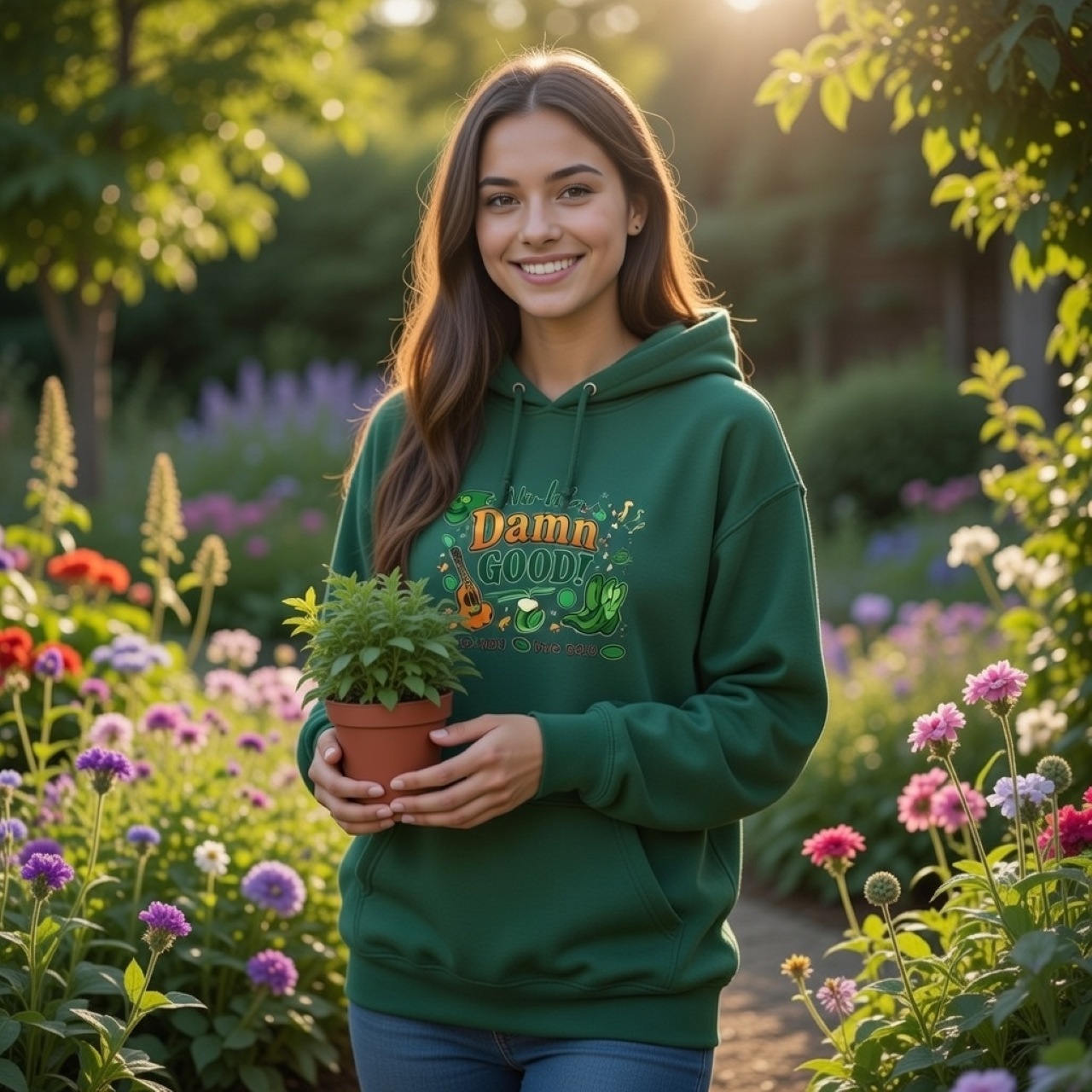 Cute Country Girl Hoodie – Vintage Western Graphic Pullover | Soft Relaxed Cowgirl Hoodie product thumbnail image