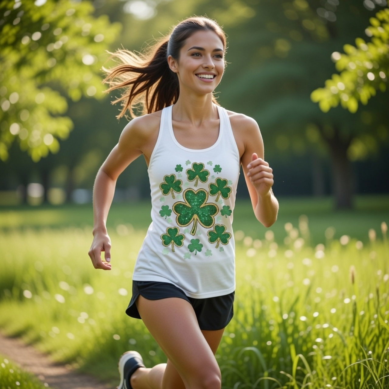 St. Patrick's Day Shamrock Tank — Lucky Clover Racerback Tank Top product thumbnail image St. Patrick's Day Shamrock Tank — Lucky Clover Racerback Tank Top product thumbnail image