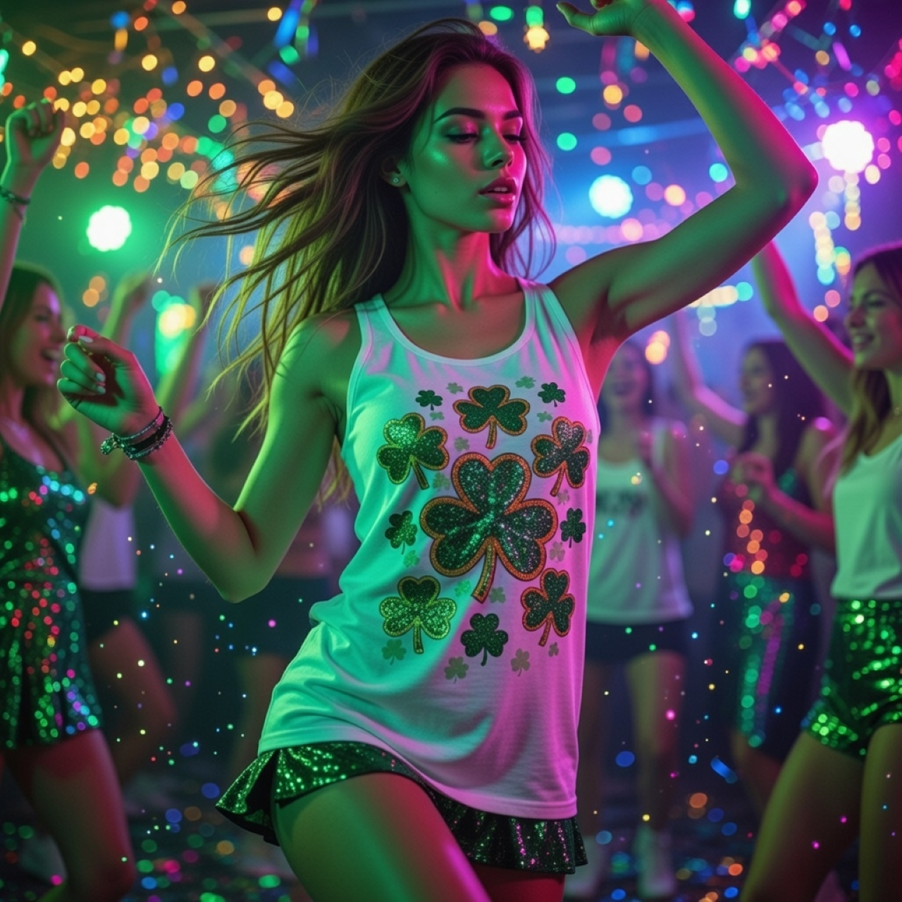 St. Patrick's Day Shamrock Tank — Lucky Clover Racerback Tank Top product thumbnail image St. Patrick's Day Shamrock Tank — Lucky Clover Racerback Tank Top product thumbnail image