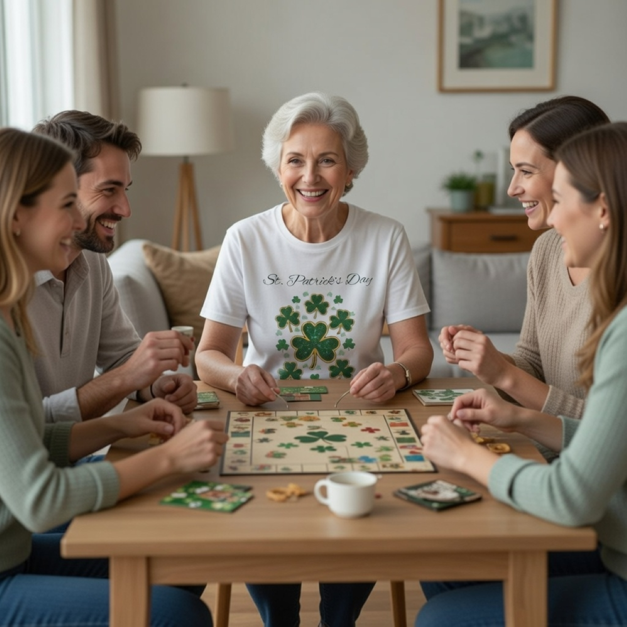 St. Patrick’s Day Shamrock Tee – Relaxed Garment-Dyed T-Shirt | Clover Graphic Women’s Tee product thumbnail image St. Patrick’s Day Shamrock Tee – Relaxed Garment-Dyed T-Shirt | Clover Graphic Women’s Tee product thumbnail image