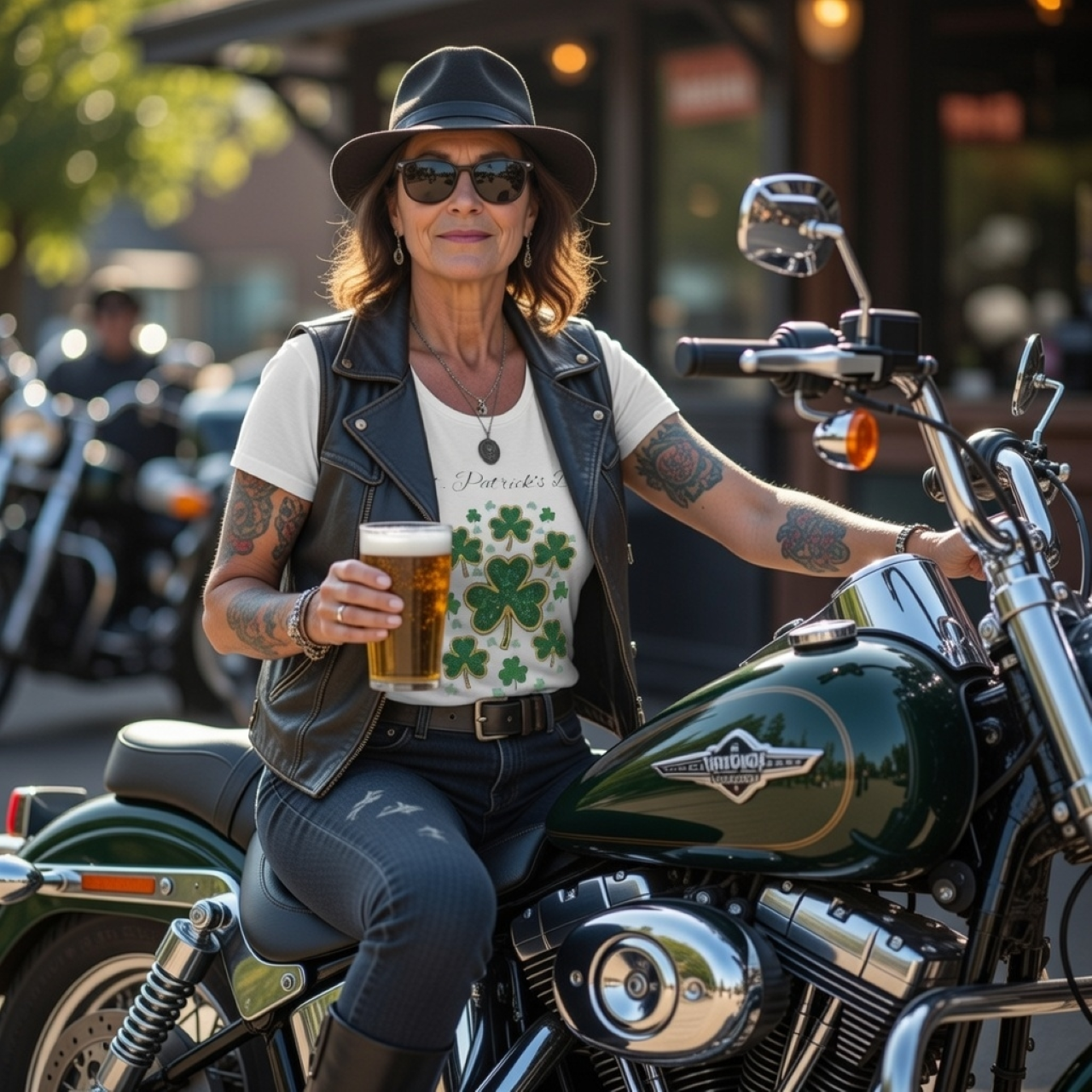 St. Patrick’s Day Shamrock Tee – Relaxed Garment-Dyed T-Shirt | Clover Graphic Women’s Tee product thumbnail image St. Patrick’s Day Shamrock Tee – Relaxed Garment-Dyed T-Shirt | Clover Graphic Women’s Tee product thumbnail image