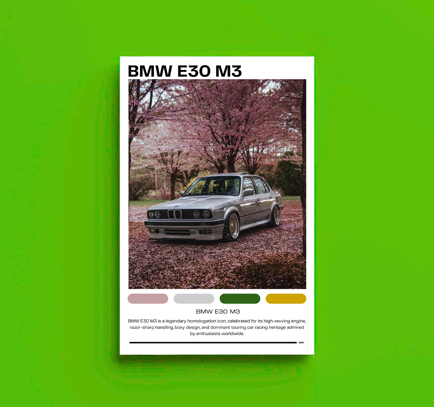 BMW E30 M3 Poster | Vintage Car Photography, Cherry Blossom Scene product thumbnail image BMW E30 M3 Poster | Vintage Car Photography, Cherry Blossom Scene product thumbnail image