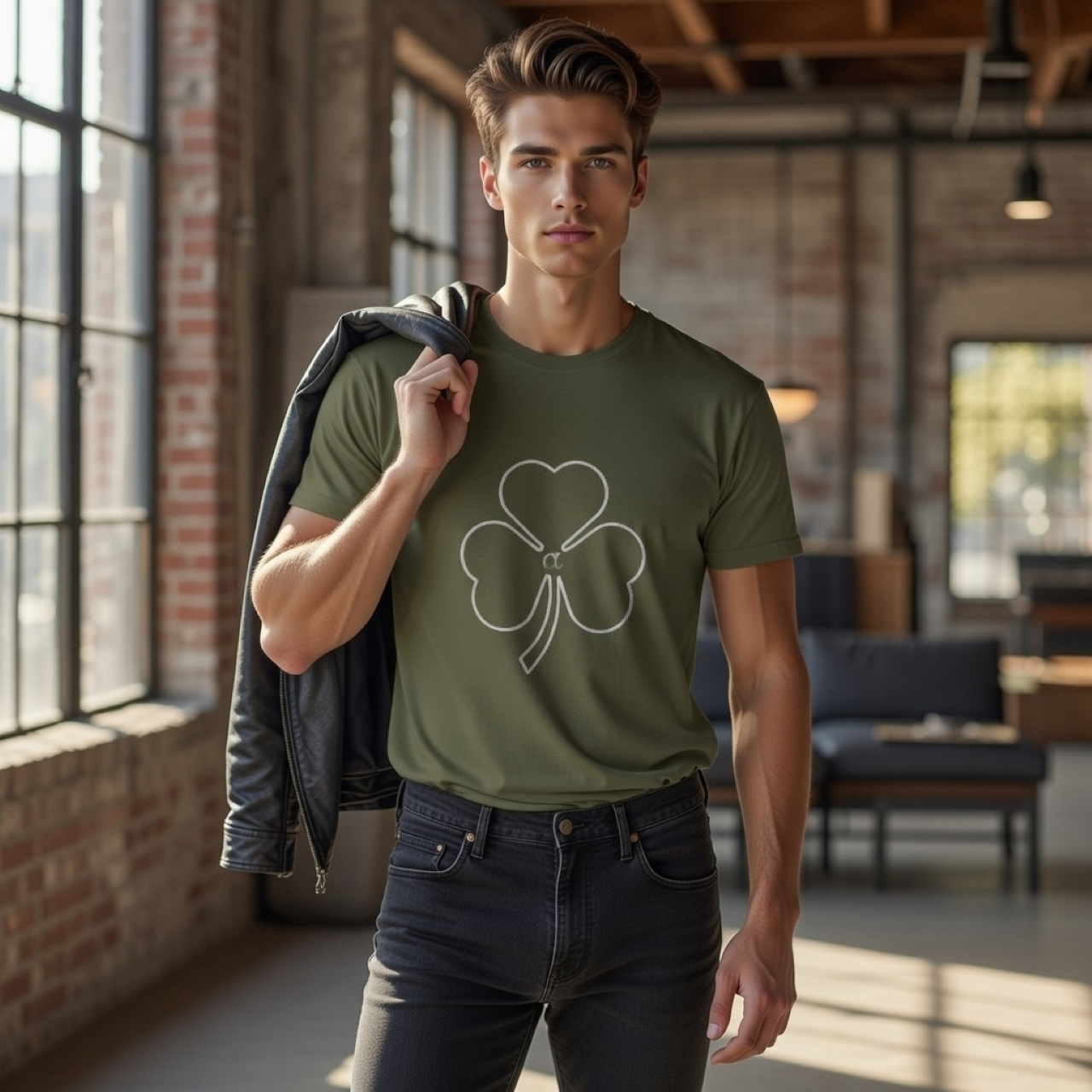 Alpha Shamrock Tee – Garment-Dyed Heavyweight Clover T-Shirt product thumbnail image Alpha Shamrock Tee – Garment-Dyed Heavyweight Clover T-Shirt product thumbnail image