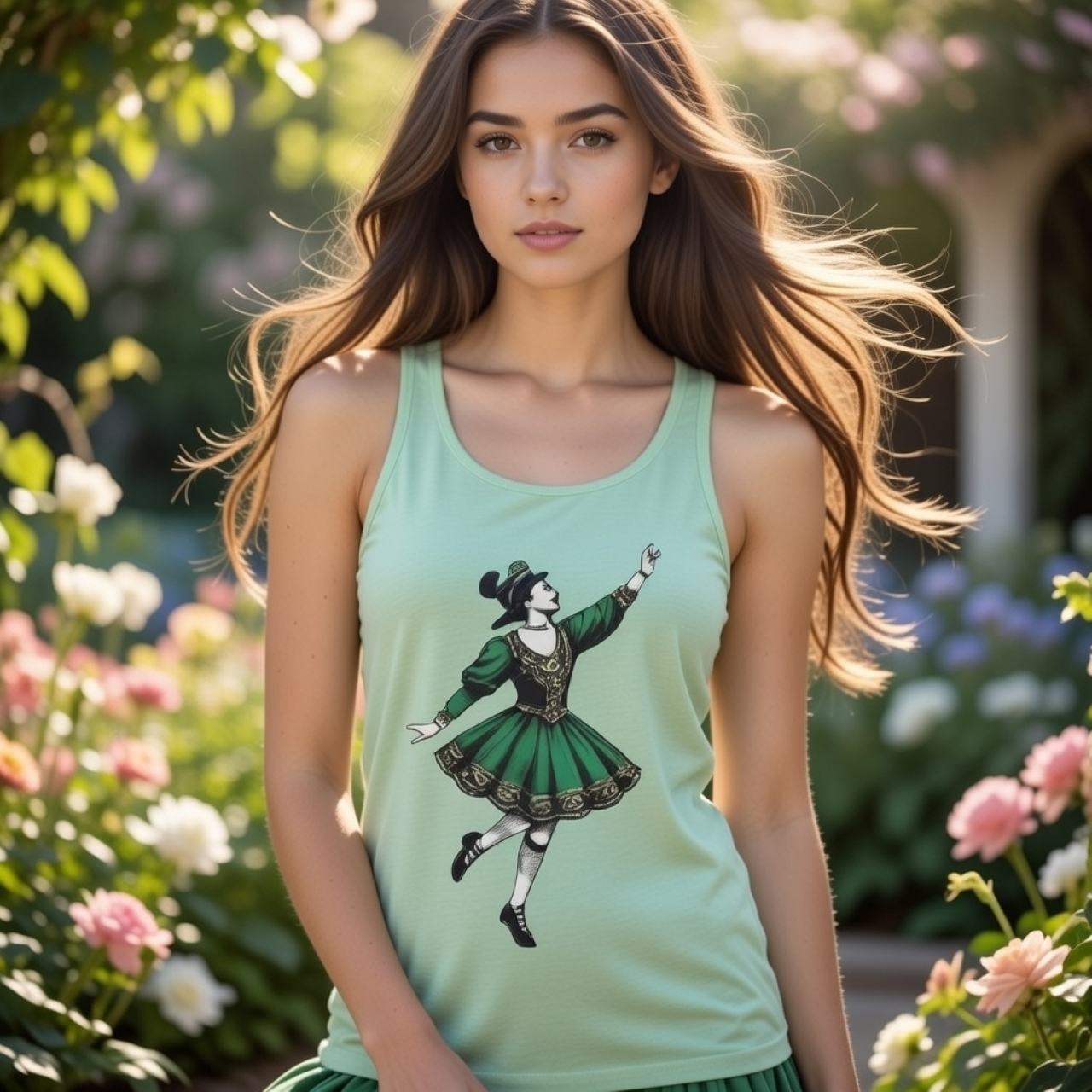 Irish Step Dance Tank – Flowy Racerback Summer Top product thumbnail image Irish Step Dance Tank – Flowy Racerback Summer Top product thumbnail image