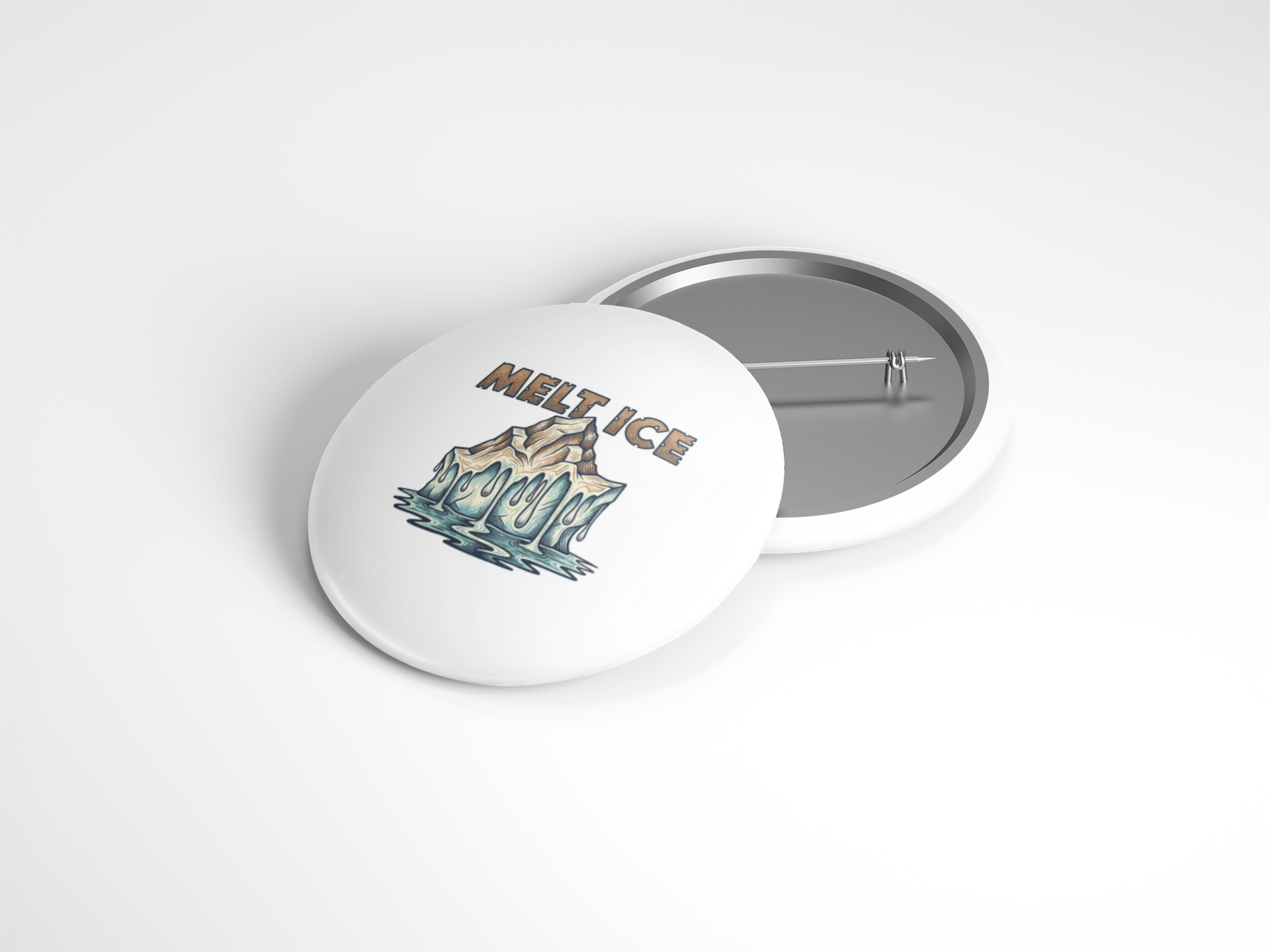 Melt Ice Button Pin product thumbnail image Melt Ice Button Pin product thumbnail image