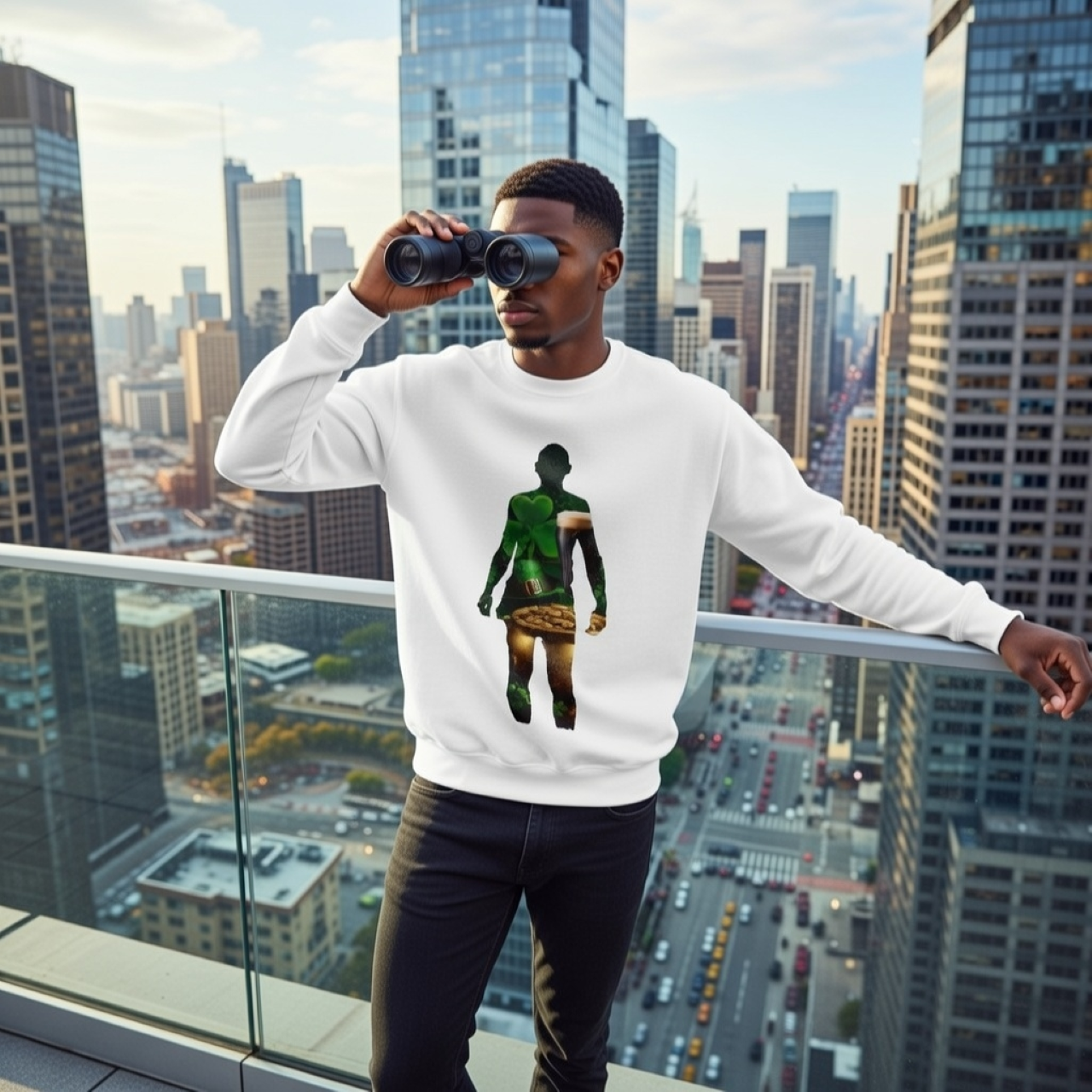 Bounce Da Hiker Silhouette Sweatshirt – Garment-Dyed Relaxed Fit Crewneck product thumbnail image