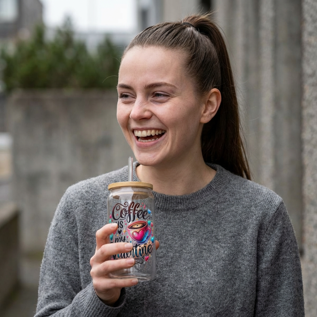 Coffee is my Valentine sipper cup for coffee lovers|Iced coffee lovers product thumbnail image