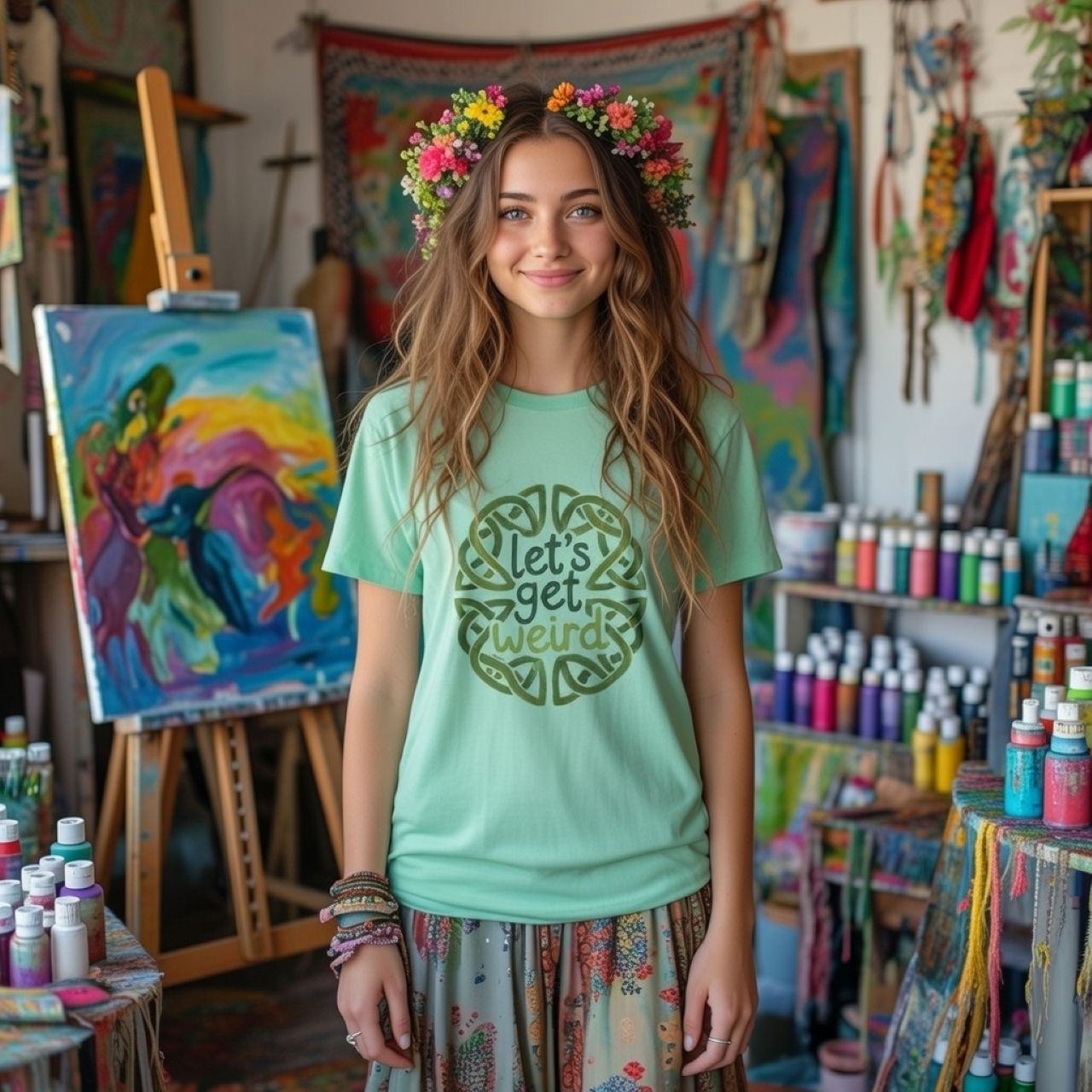 Let’s Get Weird Celtic Knot Tee – Garment-Dyed Relaxed Fit product thumbnail image Let’s Get Weird Celtic Knot Tee – Garment-Dyed Relaxed Fit product thumbnail image