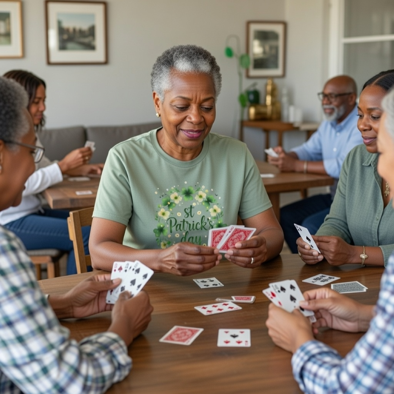 Sparkly Shamrock Wreath Tee – Garment-Dyed St. Patrick’s Day T-Shirt product thumbnail image