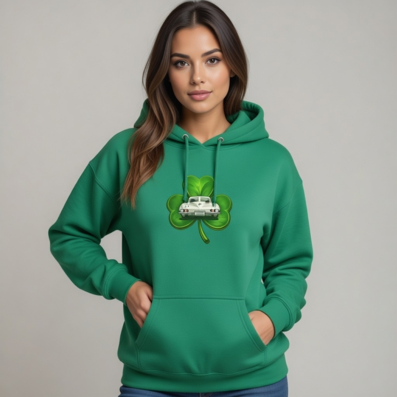 Lucky 65 Corvette Split Window St. Patrick’s Day Hoodie – Cozy, Lucky, and Classic product thumbnail image Lucky 65 Corvette Split Window St. Patrick’s Day Hoodie – Cozy, Lucky, and Classic product thumbnail image