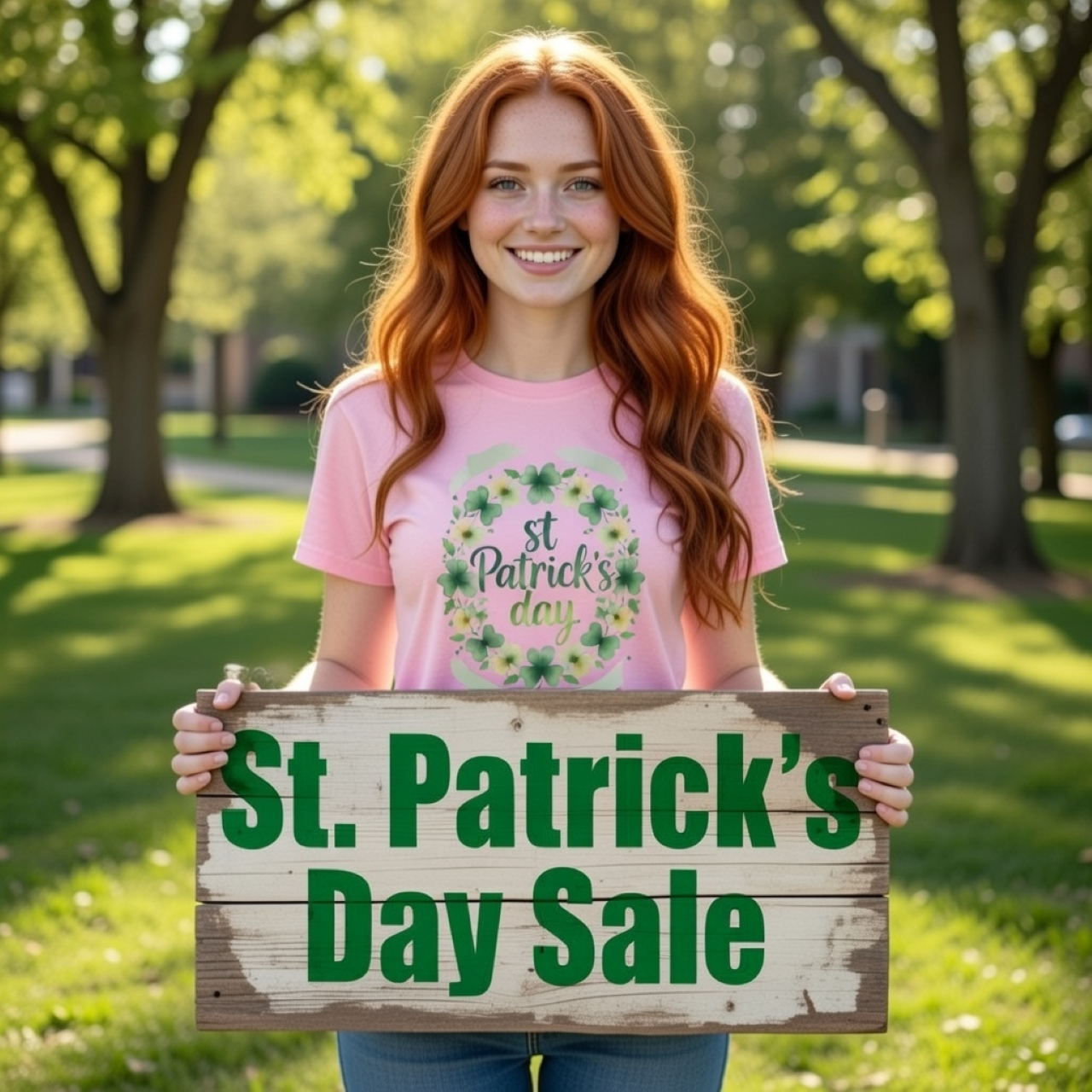 St. Patrick’s Day Shamrock Wreath Tee – Irish Holiday T-Shirt product thumbnail image St. Patrick’s Day Shamrock Wreath Tee – Irish Holiday T-Shirt product thumbnail image