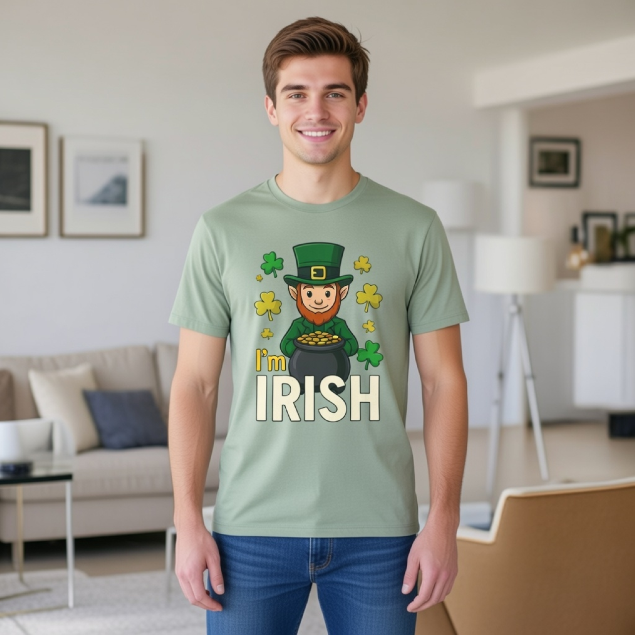 I’m Irish Leprechaun Tee — St. Patrick's Day Cute Pot of Gold Tee product thumbnail image