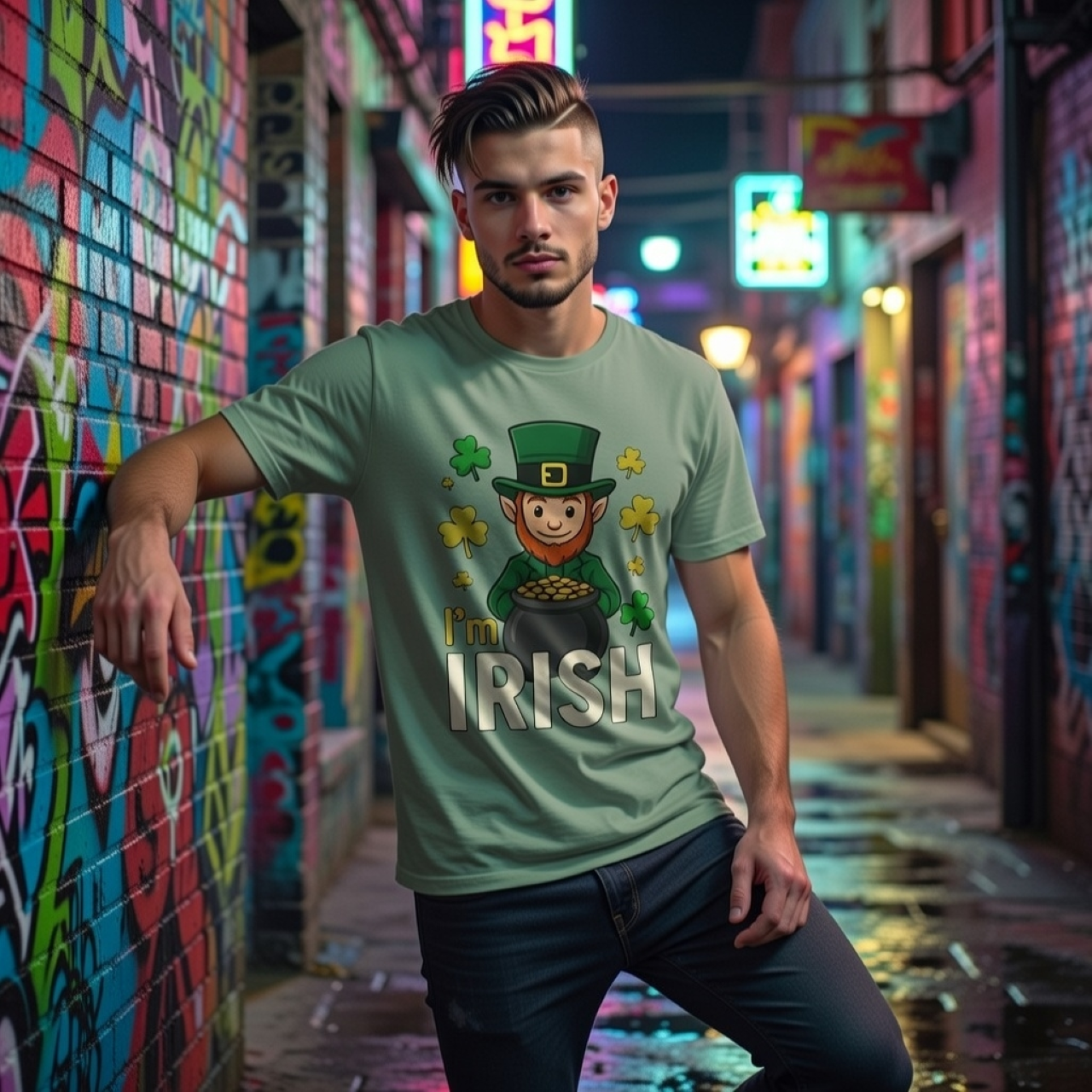 I’m Irish Leprechaun Tee — St. Patrick's Day Cute Pot of Gold Tee product thumbnail image I’m Irish Leprechaun Tee — St. Patrick's Day Cute Pot of Gold Tee product thumbnail image