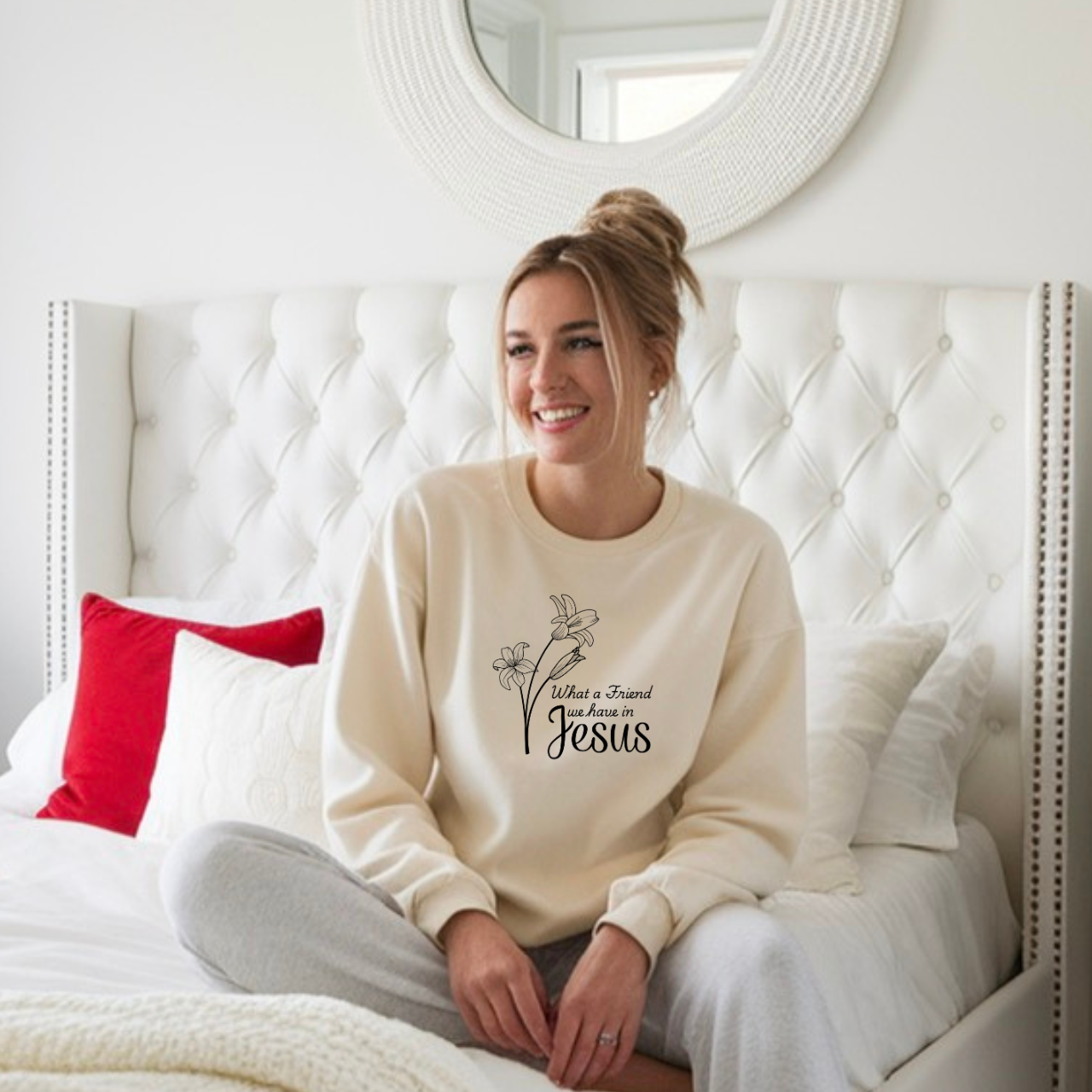 What a Friend We Have in Jesus Comfort Colors Unisex Long Sleeve Shirt | Christian Floral Tee product thumbnail image What a Friend We Have in Jesus Comfort Colors Unisex Long Sleeve Shirt | Christian Floral Tee product thumbnail image